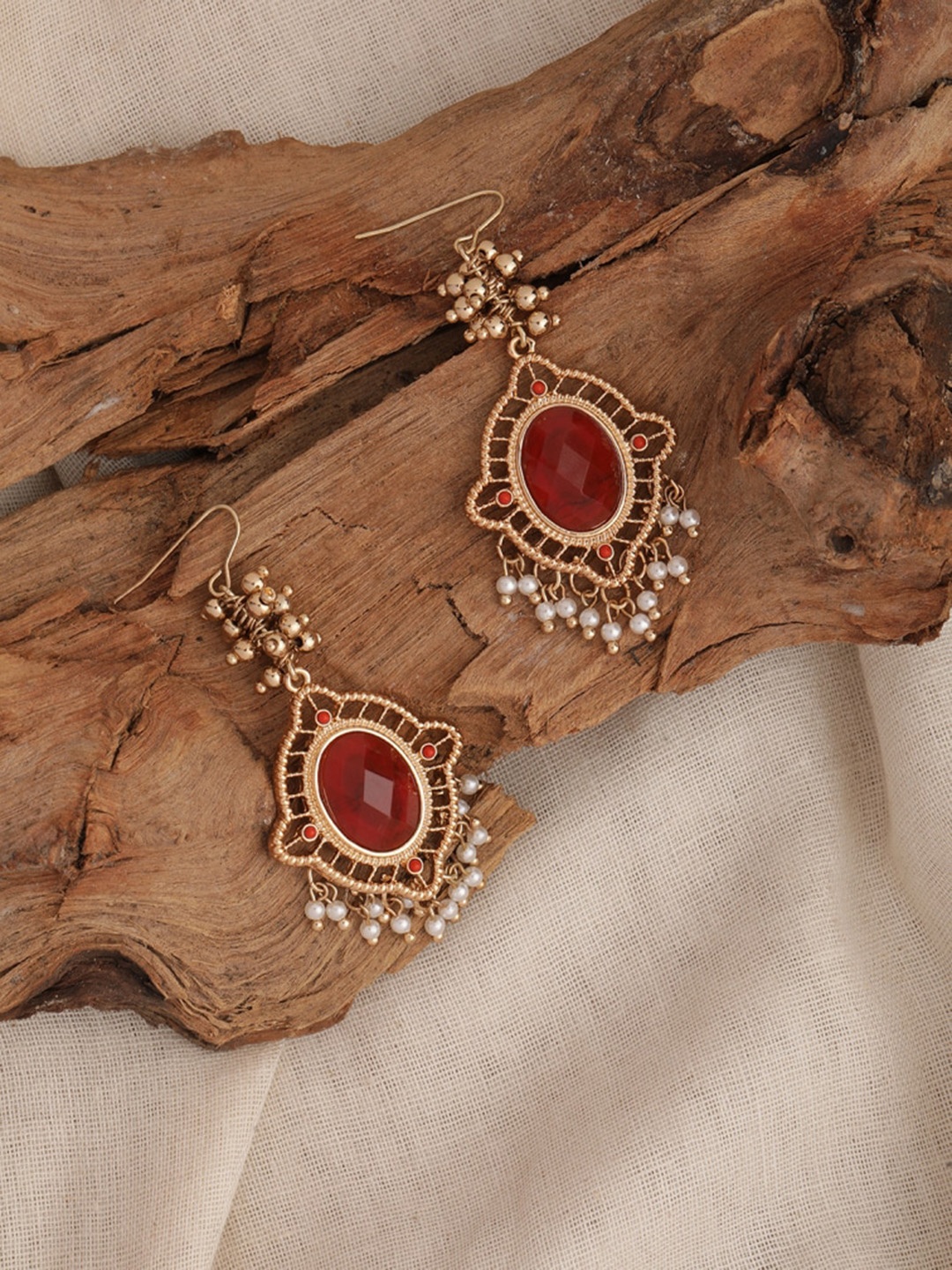 

Accessorize Red Contemporary Drop Earrings