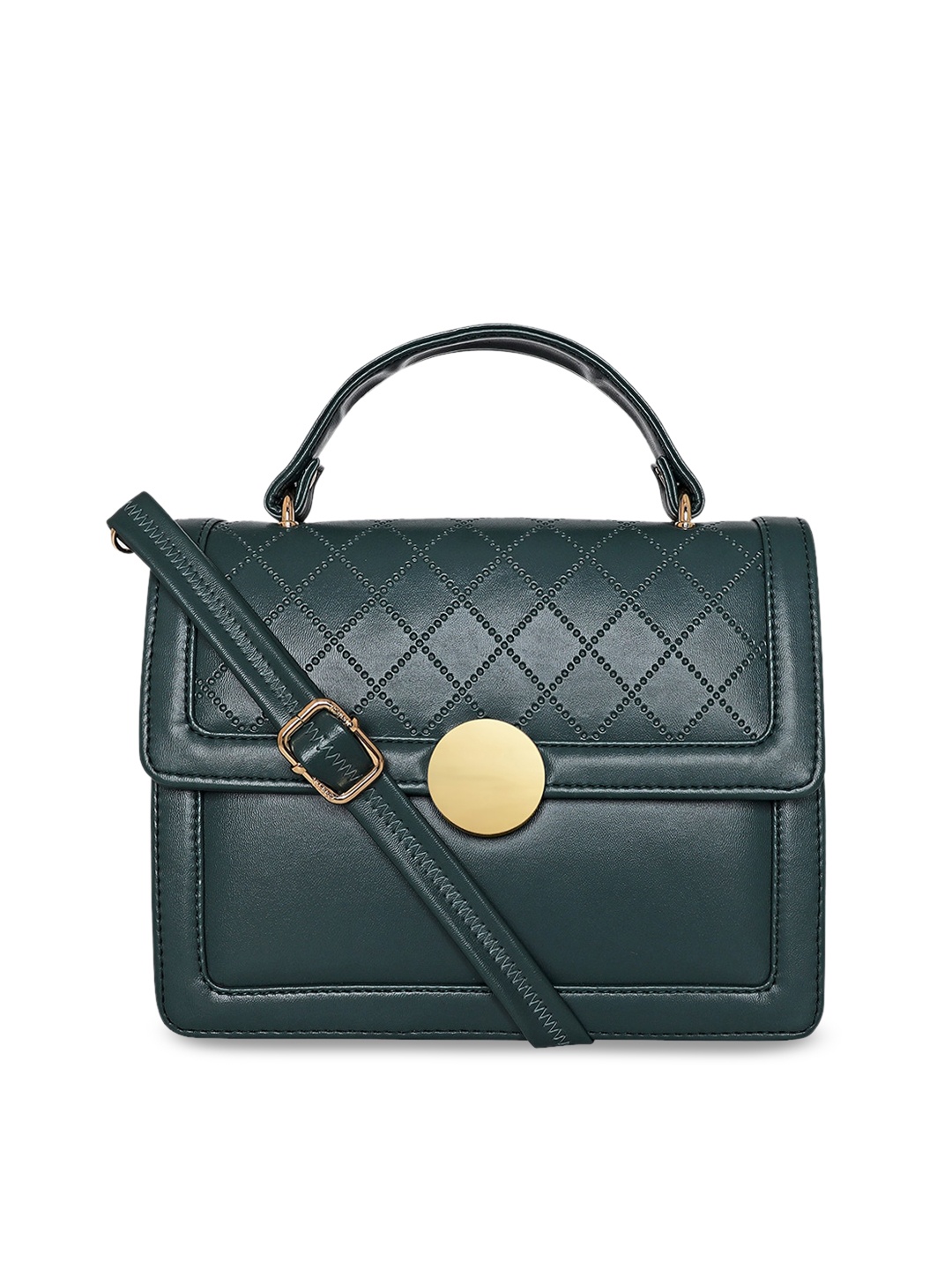 

ESBEDA Green Solid Handheld Bag