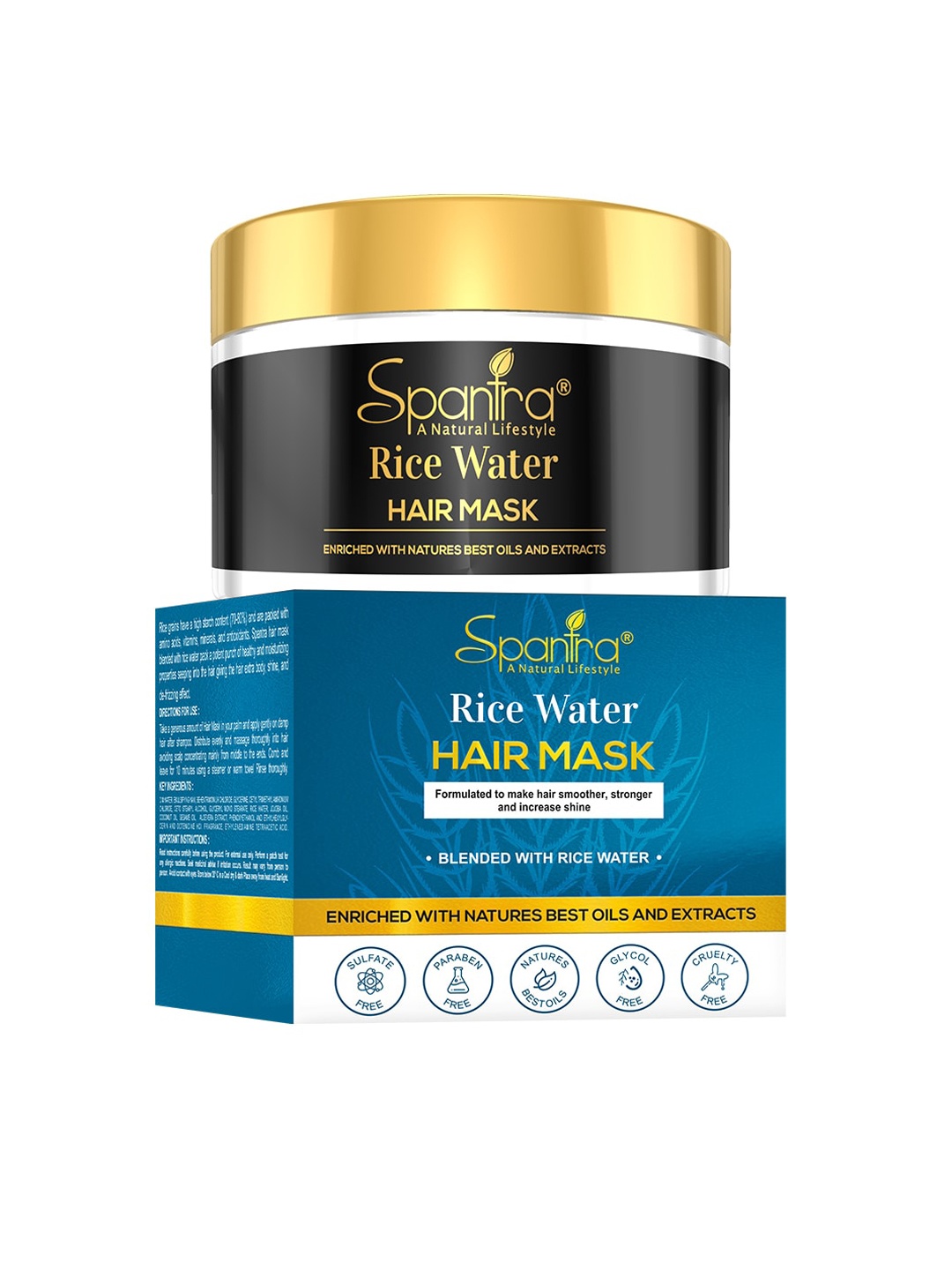 

Spantra Women Rice Water Hair Mask 250g, Blue