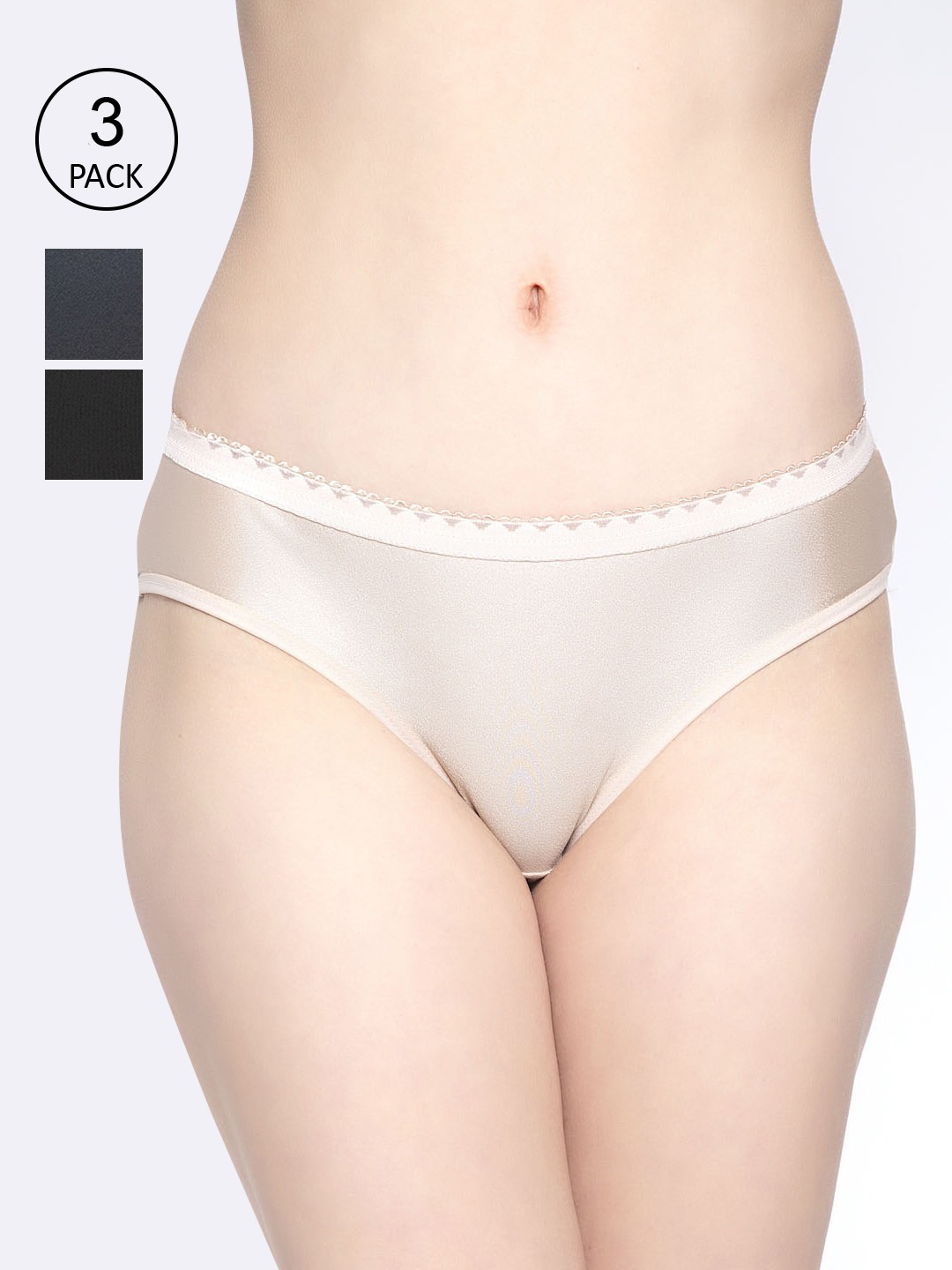 

GRACIT Women Pack of 3 Assorted Hipster Briefs PW28-01-17-28-M