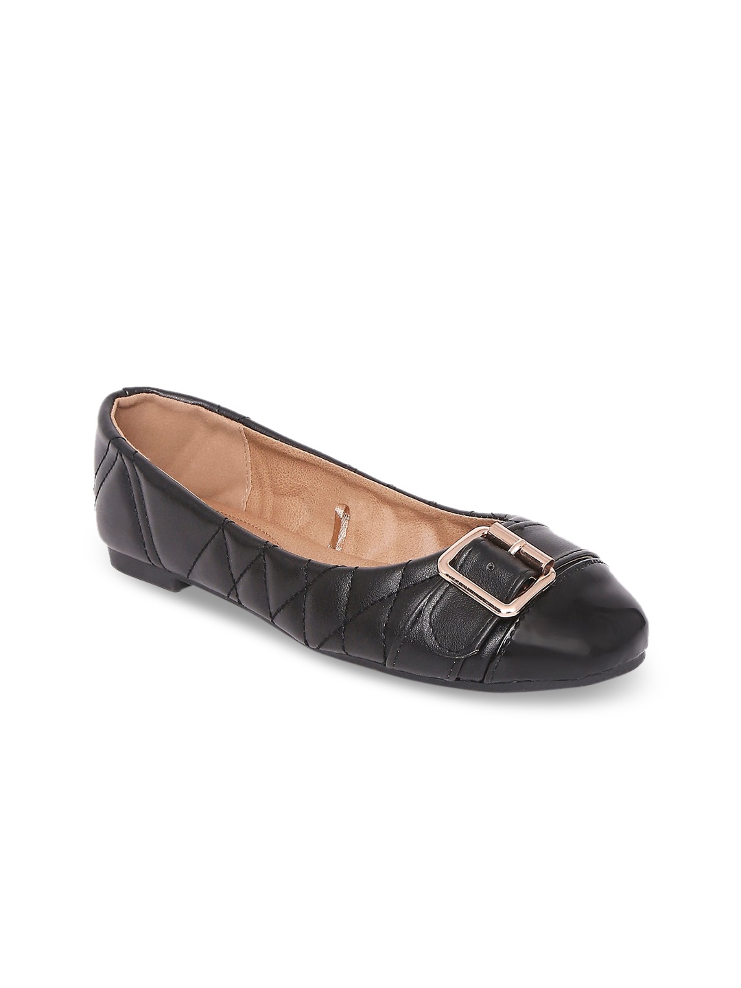 

Forever Glam by Pantaloons Women Black Ballerinas with Buckles Flats
