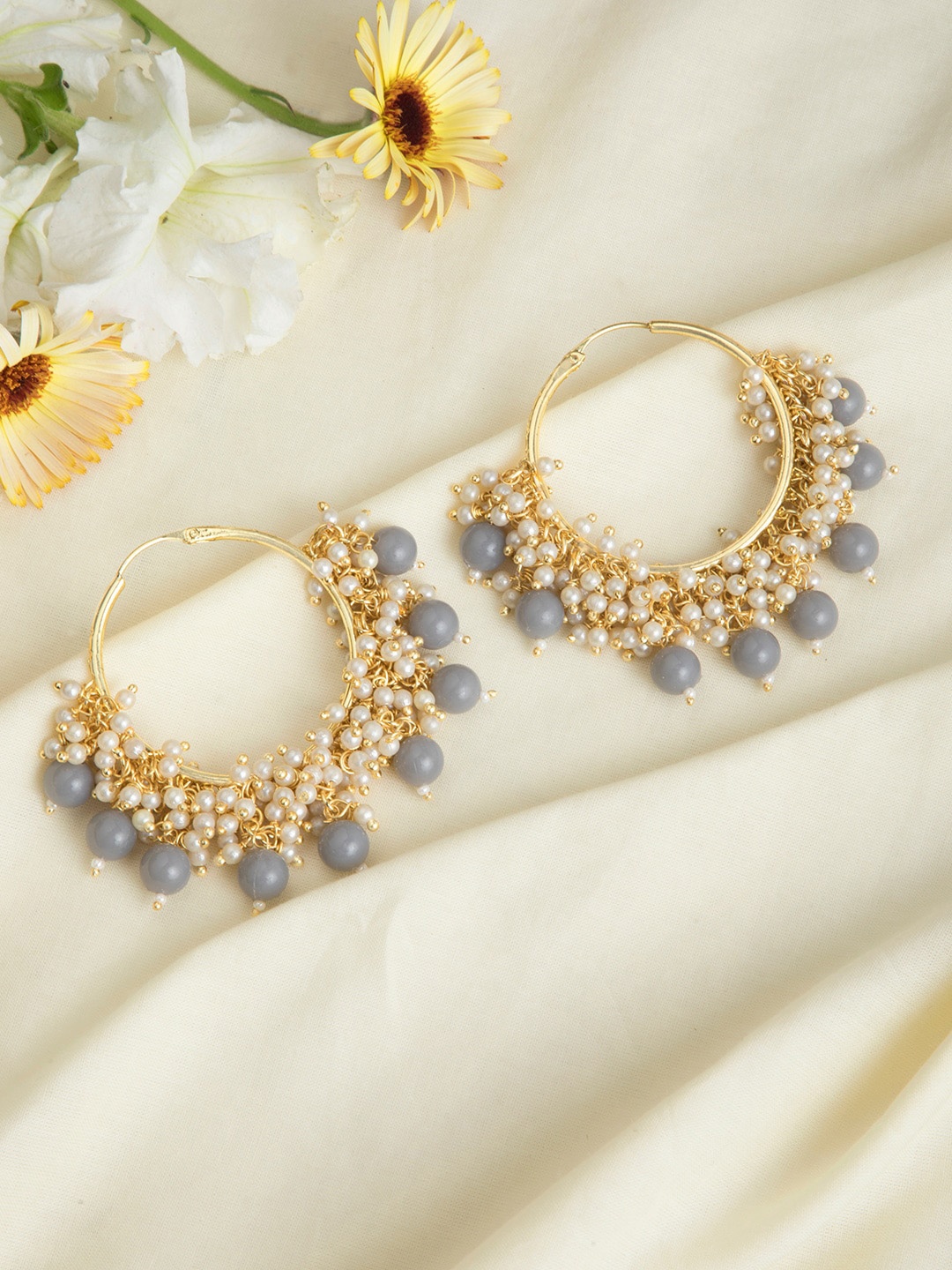 

INDYA Gold-Toned Contemporary Hoop Earrings