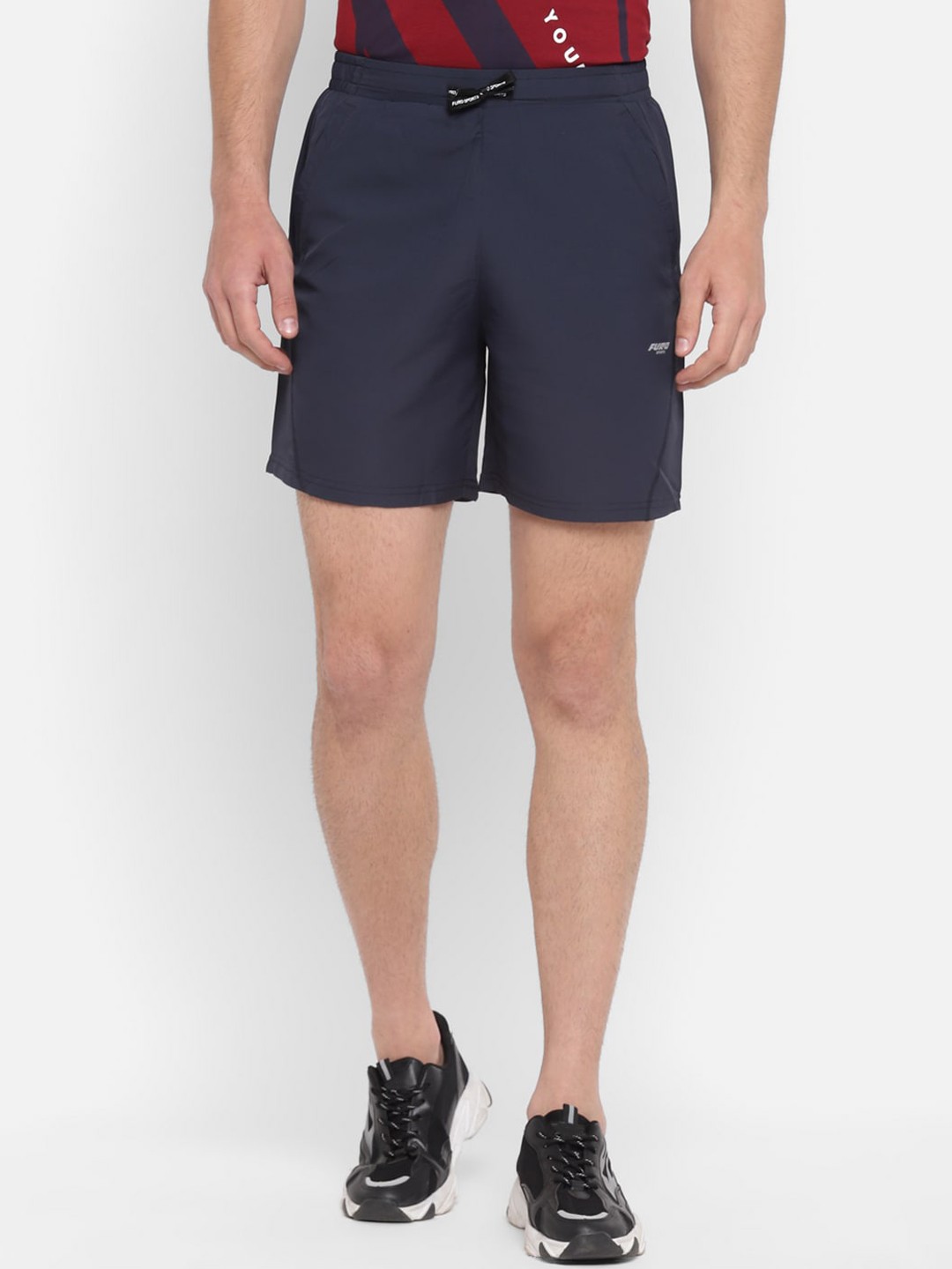 

FURO by Red Chief Men Navy Blue Solid Regular Fit Sports Shorts