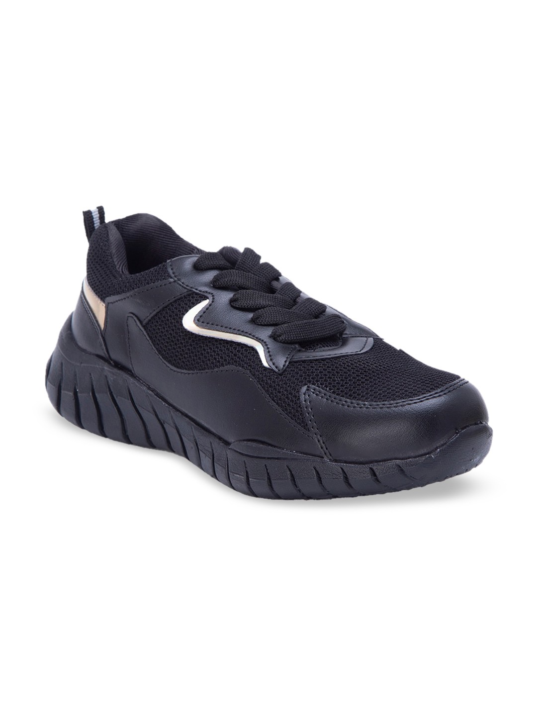 

DEAS Women Black Woven Design Sneakers