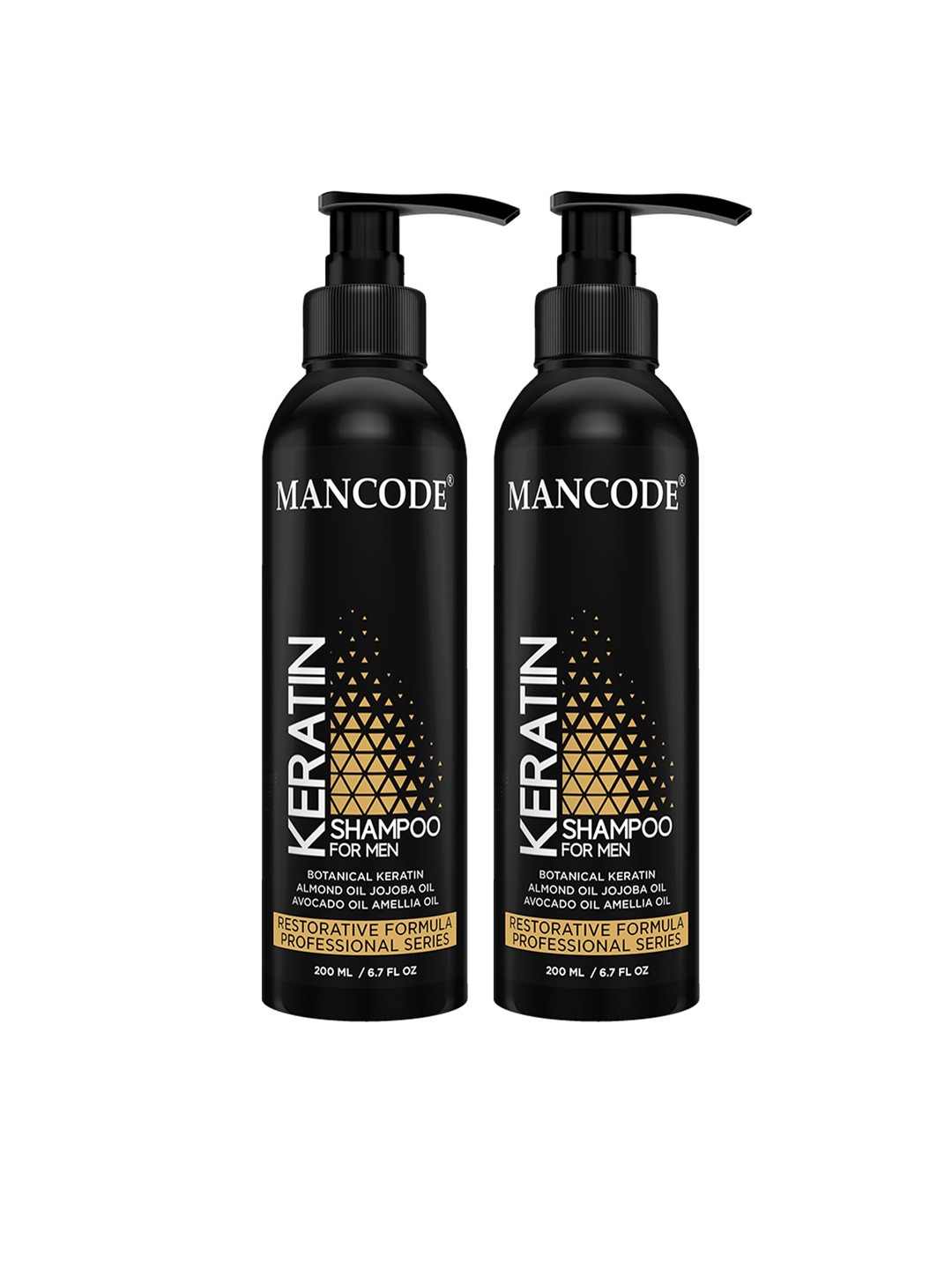 

MANCODE Men Pack of 2 Black Keratin Shampoo for Complete Hair Care