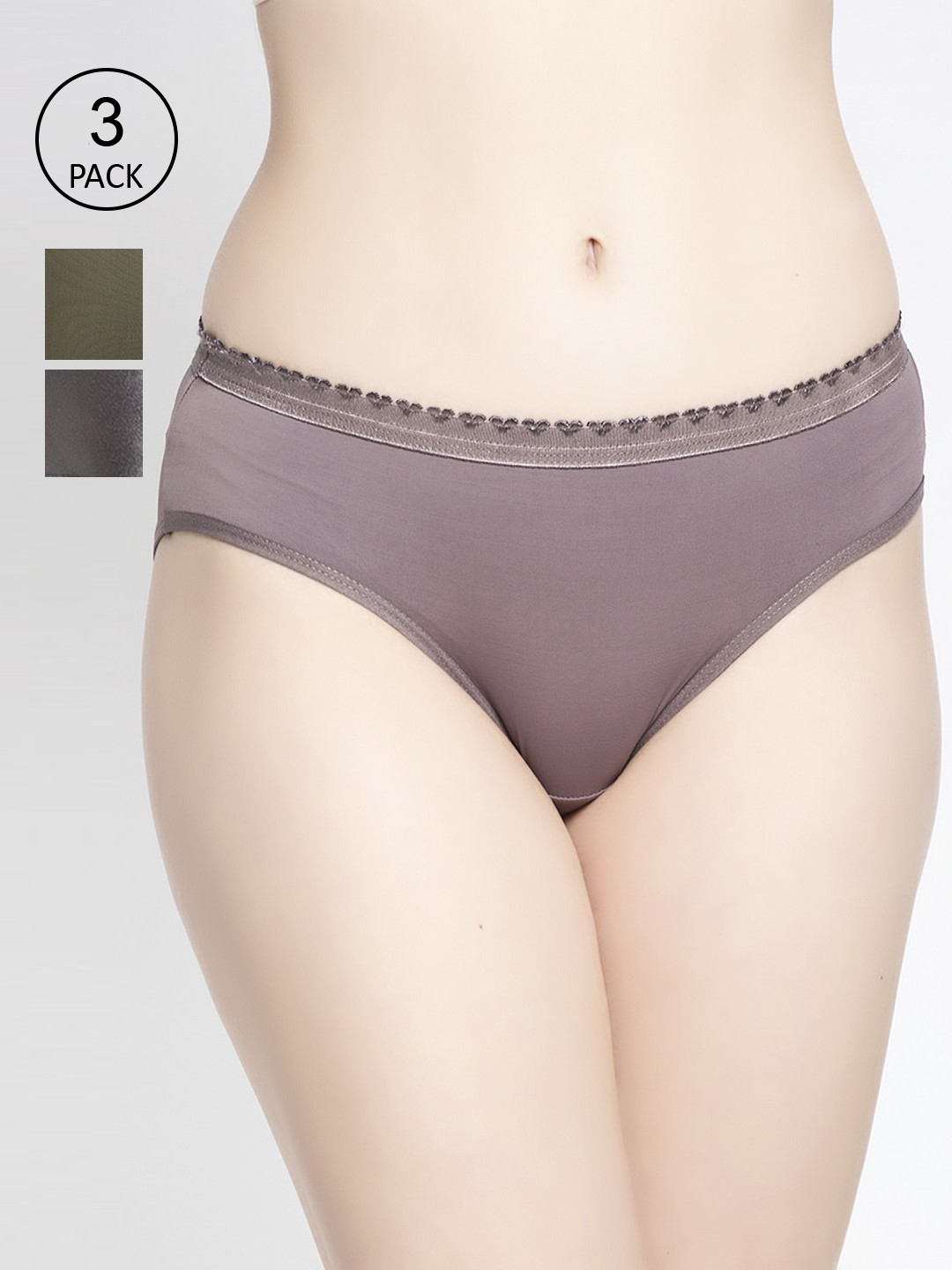 

GRACIT Women Pack of 3 Assorted Briefs PW28-04-22-33-M