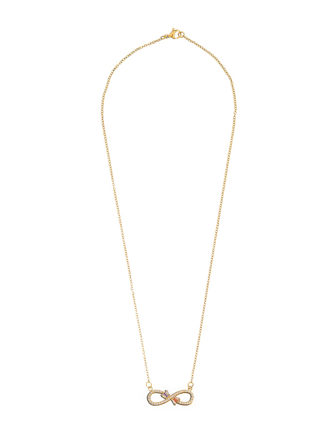 Moon Dust Gold-Toned Infinity Necklace Pendant