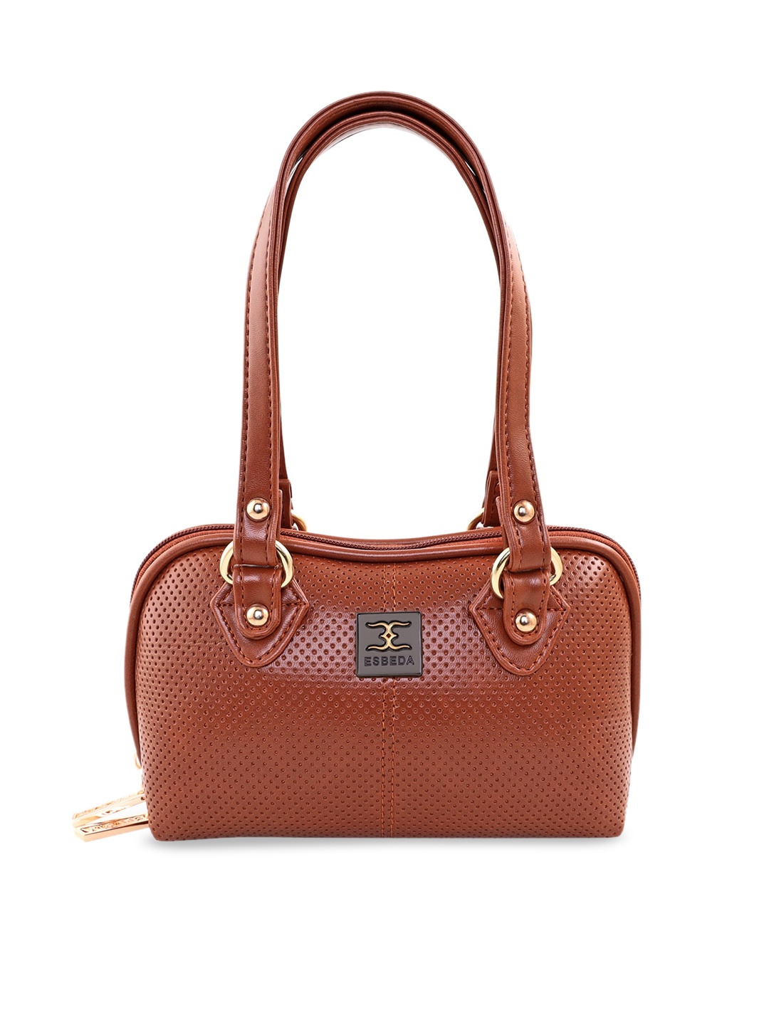 

ESBEDA Brown Textured Handheld Bag