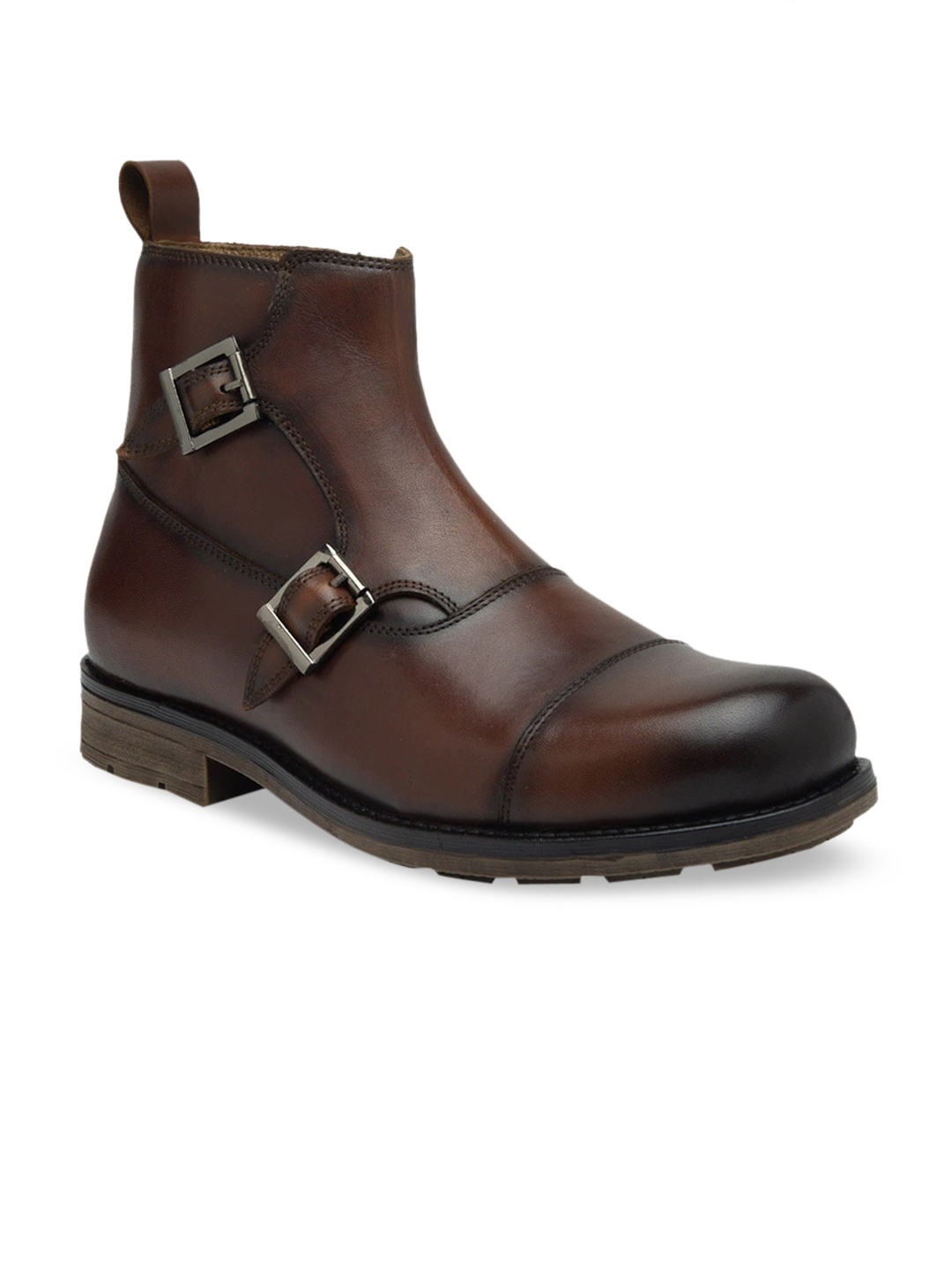 

Teakwood Leathers Men Brown Leather Flat Boots