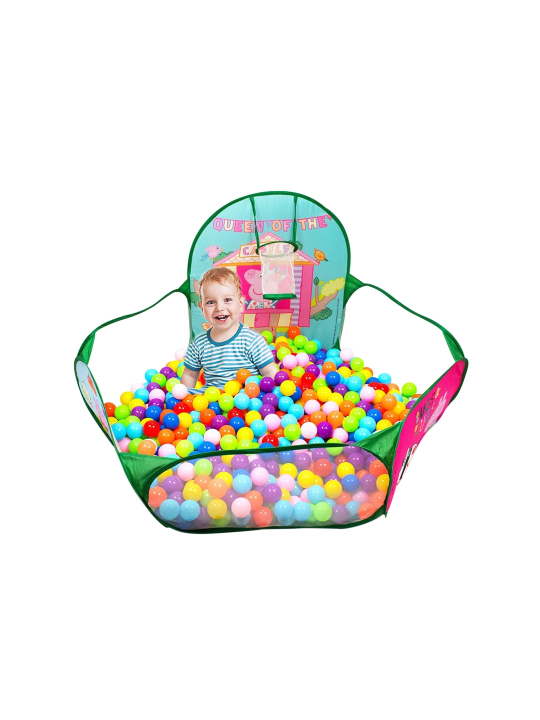 

Peppa Pig Kids Green & Pink Printed Ball Pool Activity Toy