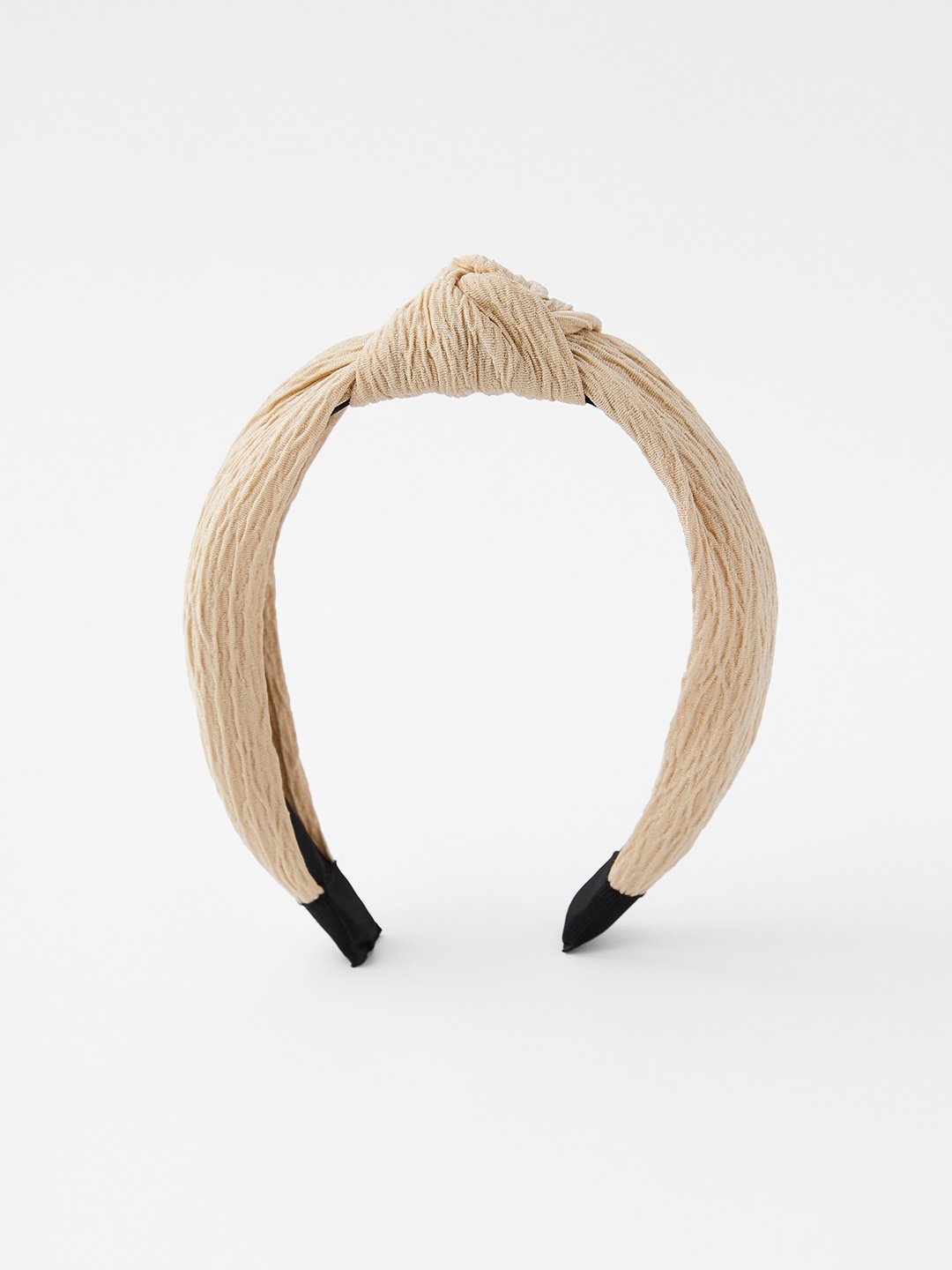 Accessorize London Women Crinkle Knot Alice Hair Band, Cream