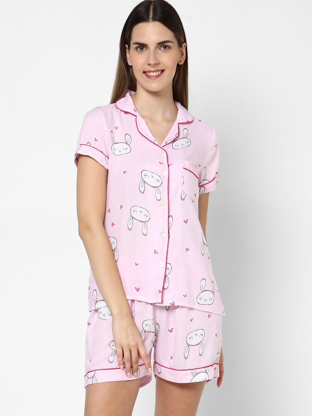 

Sweet Dreams Women Pink Bermuda Set