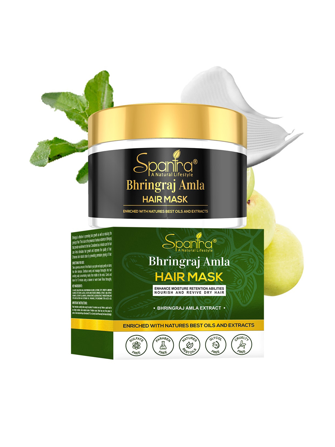 

Spantra Bhringraj Amla Hair Mask 250 gm, Green
