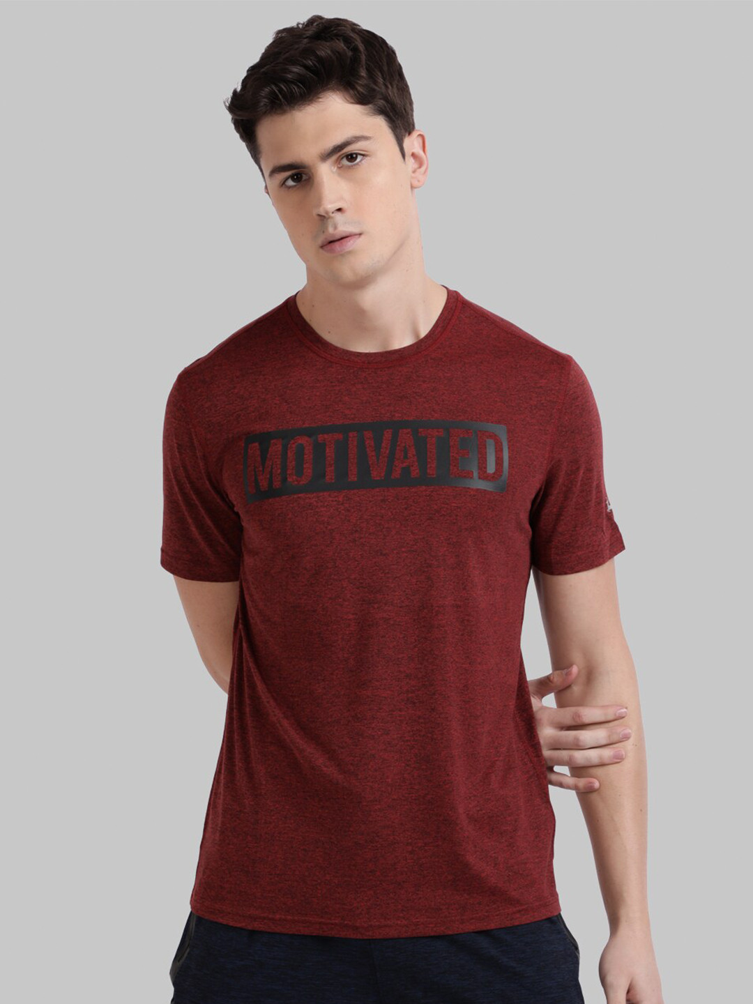 

Parx Men Maroon Typography Printed T-shirt