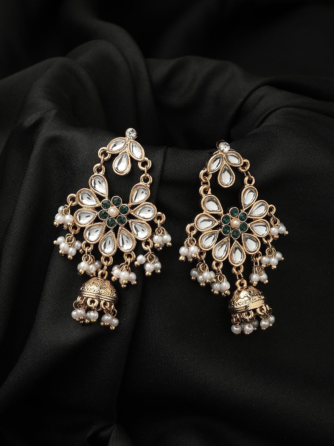 

Accessorize Gold Contemporary Jhumkas Earrings