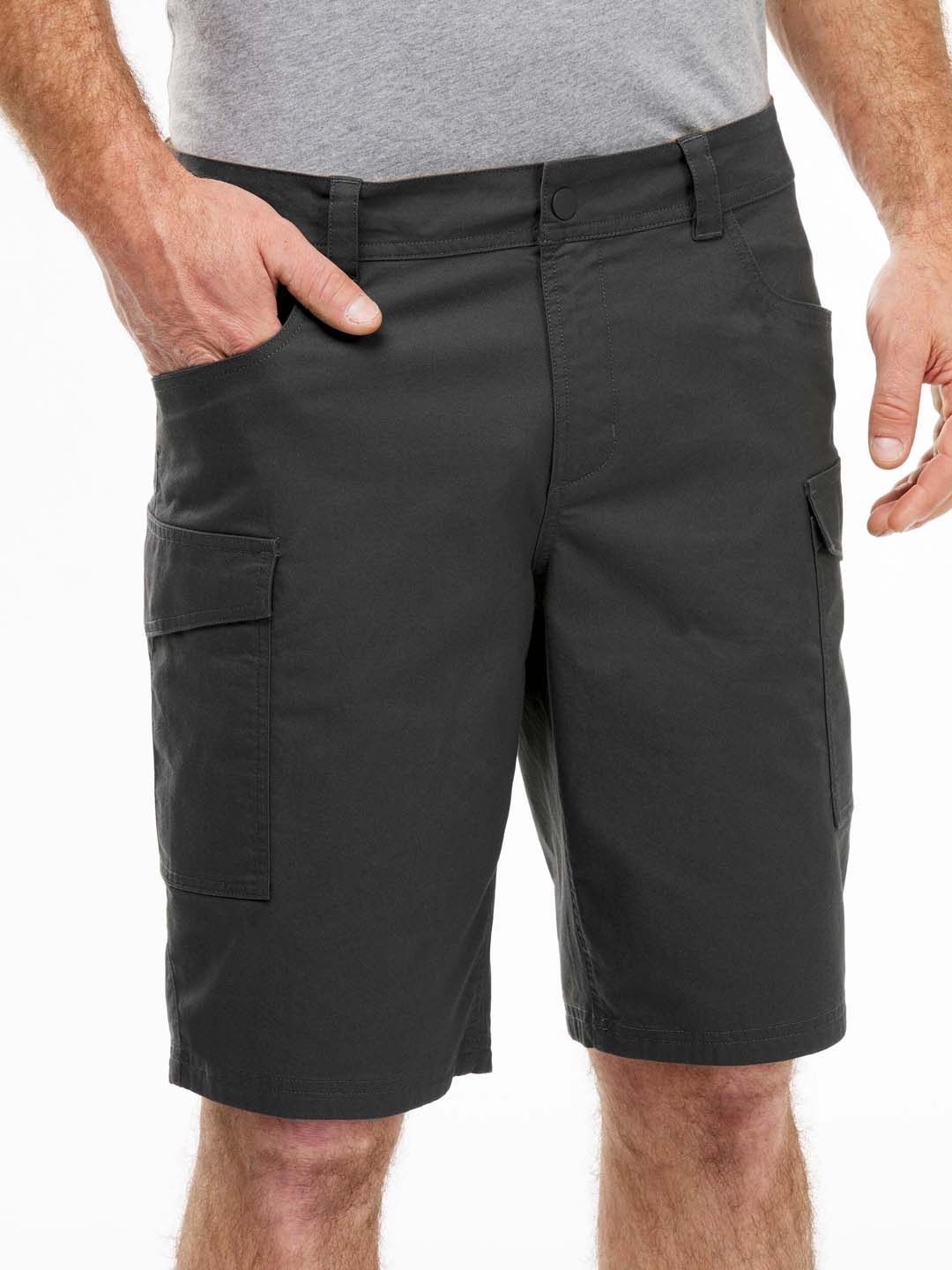 

Quechua By Decathlon Men Grey Solid Regular Fit Hiking and Trekking Cargo Shorts