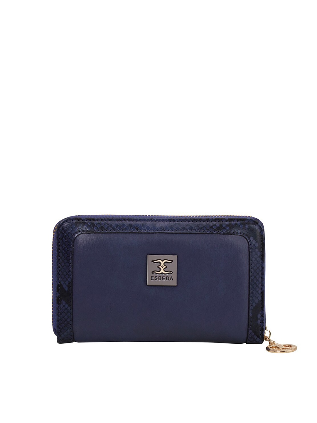 

ESBEDA Women Navy Blue Printed Zip Around Wallet