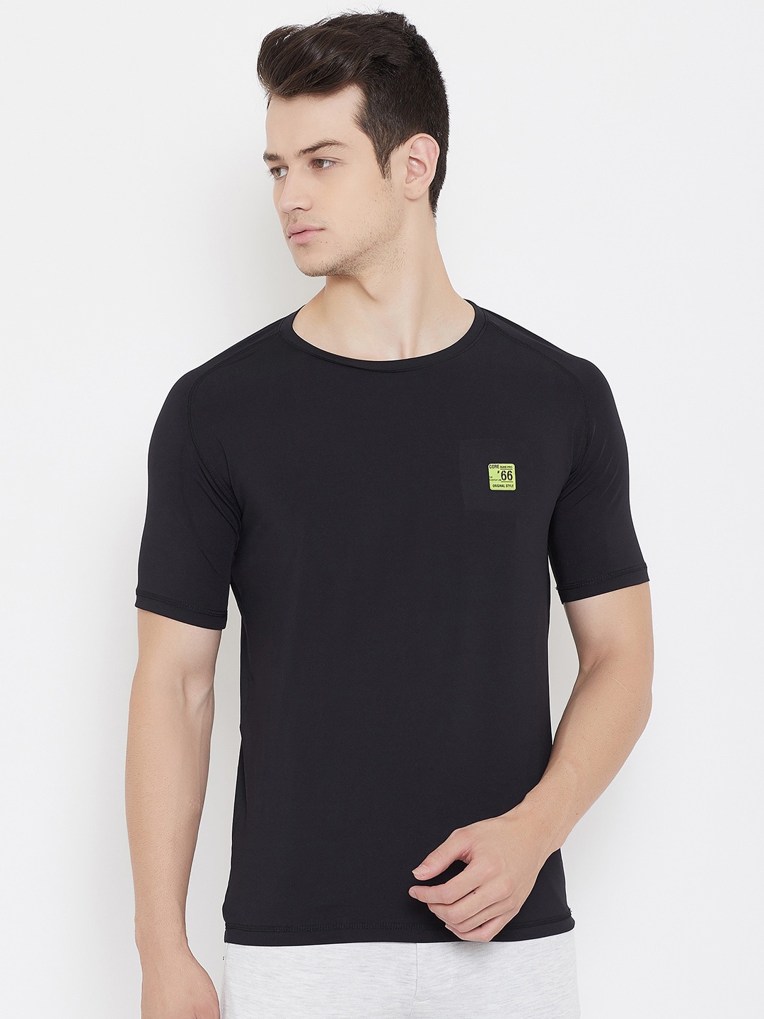 

Duke Men Black Solid T-shirt