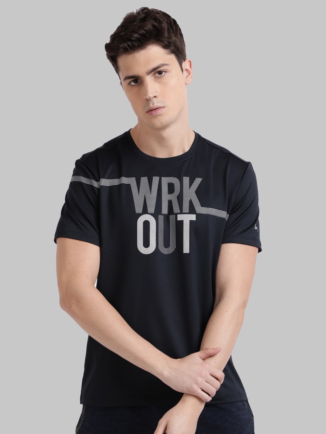 

Parx Men Black Typography Printed T-shirt