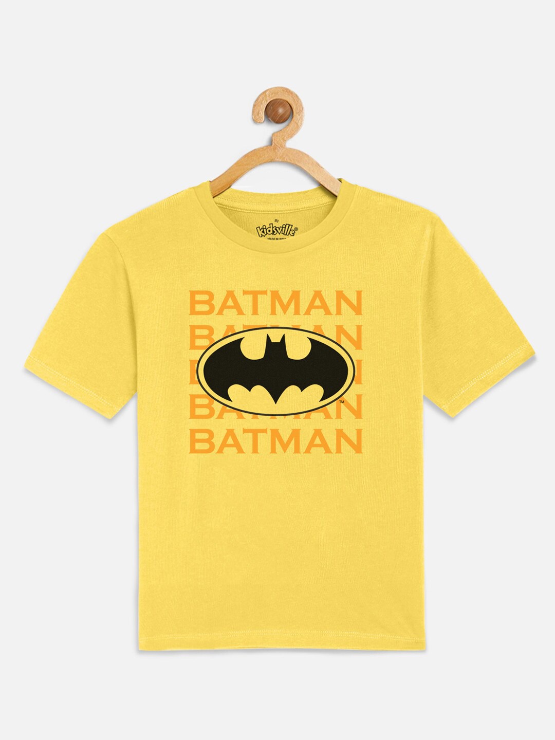 

Kids Ville Boys Yellow Batman Featured T-shirt