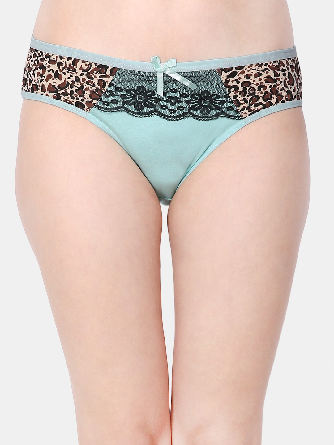 

Ms.Lingies Women Multicoloured Printed Thong with Lace Z11-89171S, Multi