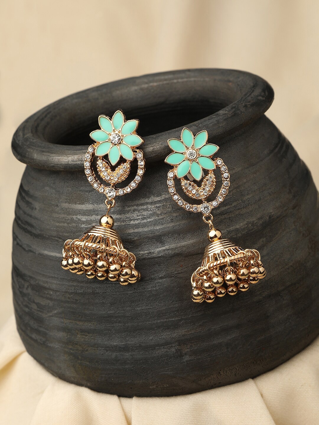 

Accessorize Green Contemporary Drop Earrings