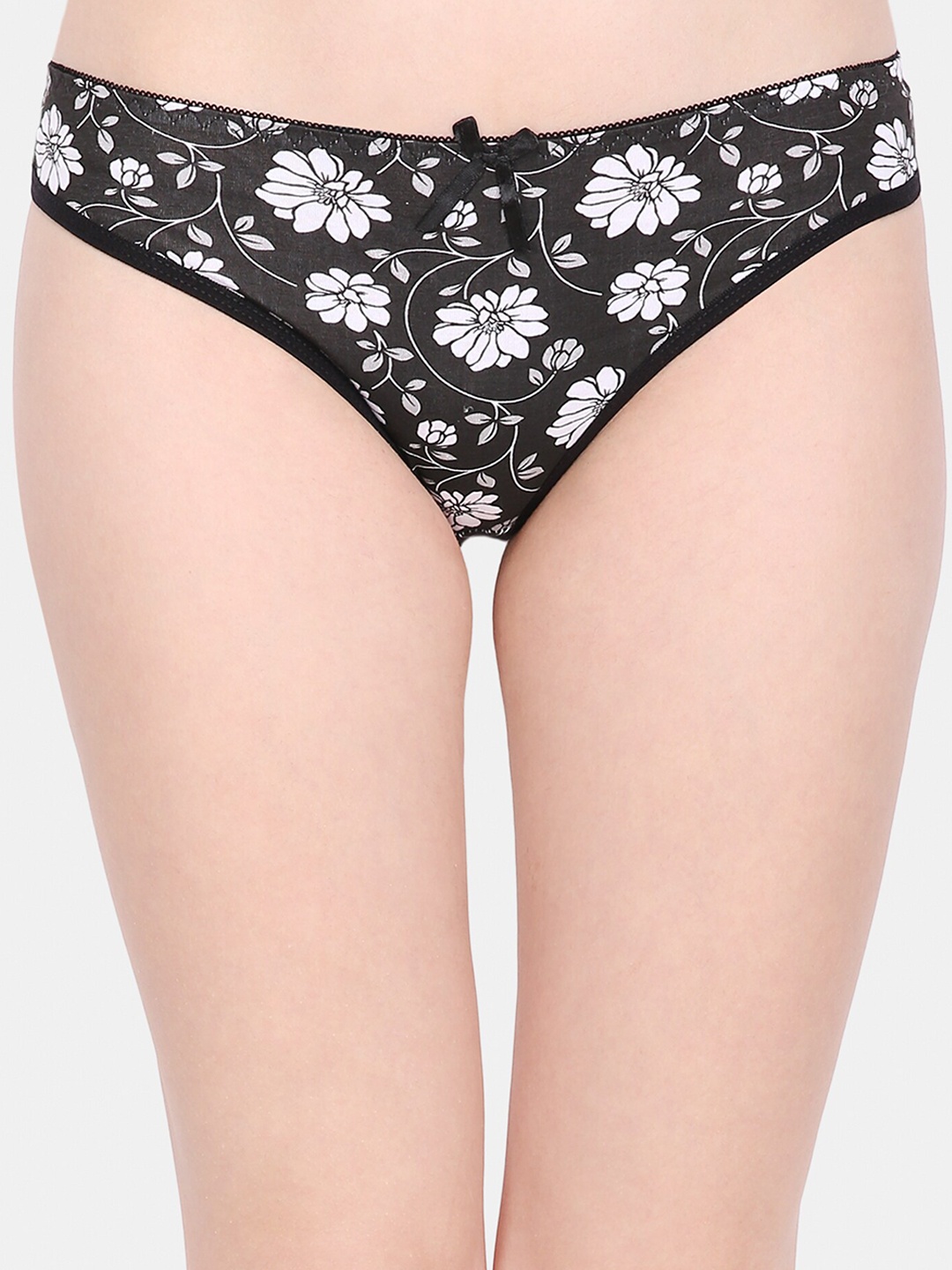 

Ms.Lingies Women Black & White Floral Printed Thong Z03-87293S