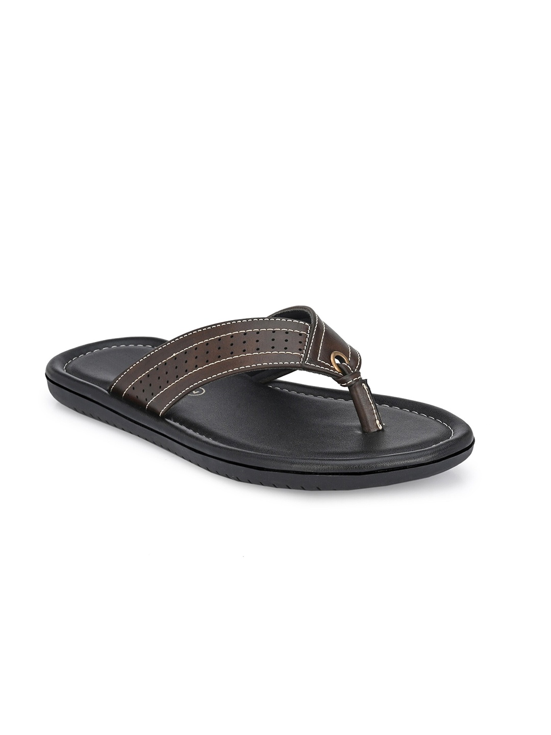 

Azzaro Black Men Brown Thong Flip-Flops