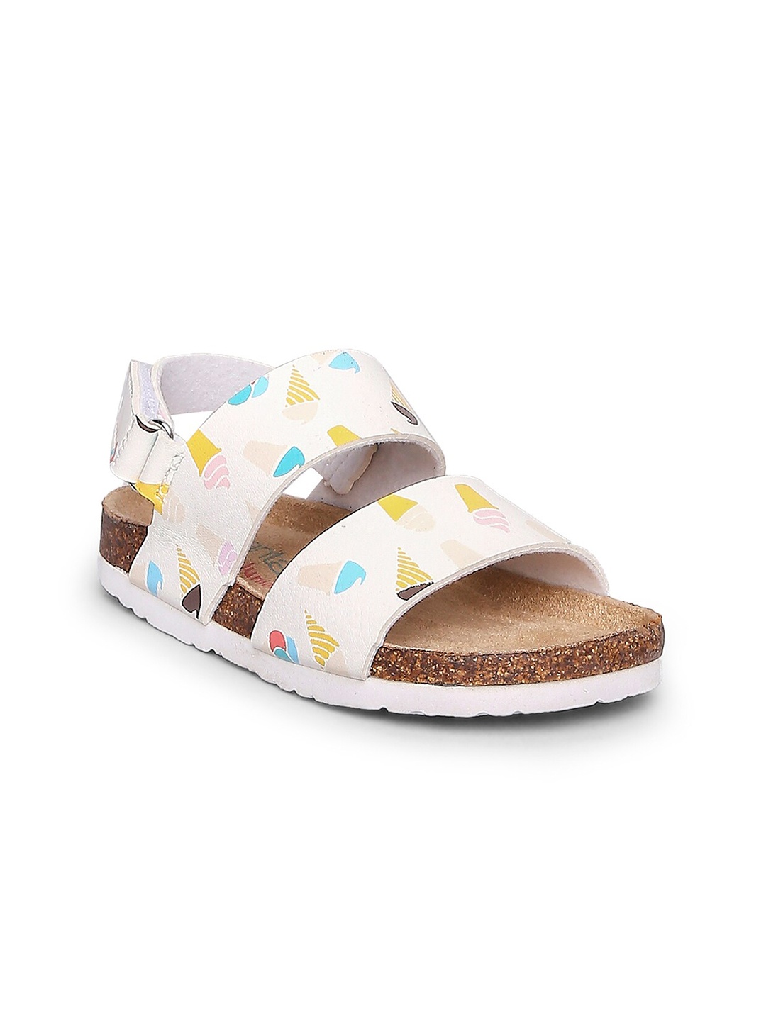 

Pantaloons Junior Girls Cream-Coloured Printed Open Toe Flats