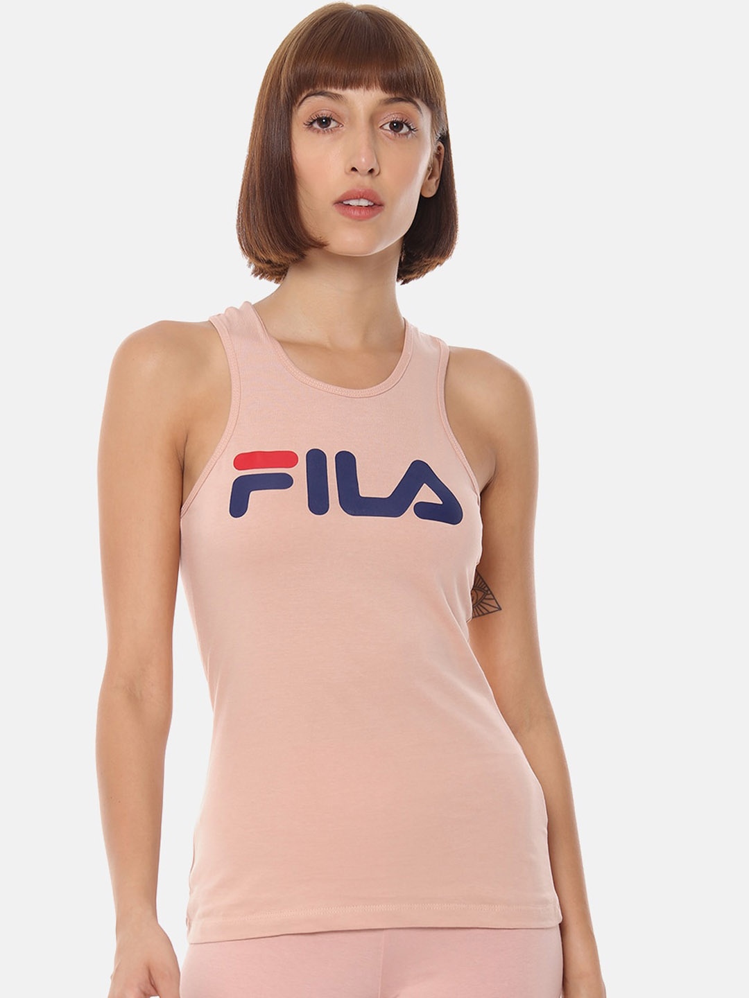 

FILA Pink Brand Logo Tank Top