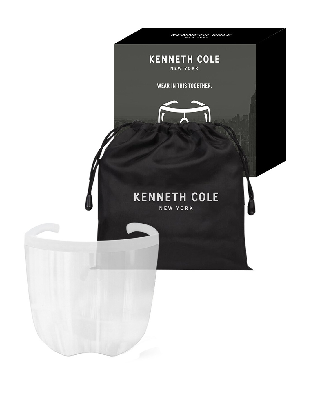 

Kenneth Cole Unisex Transparent Solid Face Shield With 180 Safety Coverage
