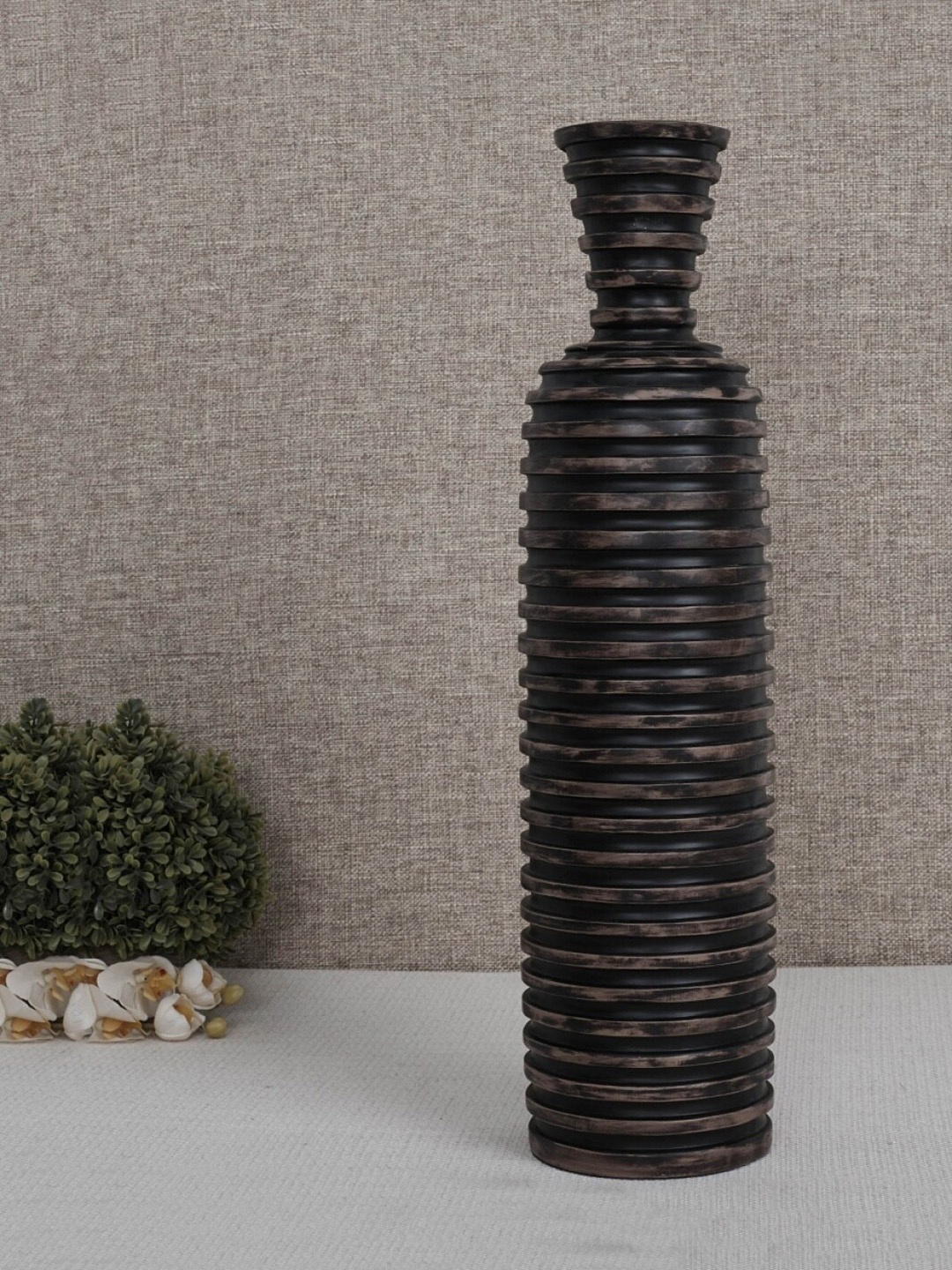 

Home Centre Brown & Black Colossal-Edwic Ribbed Tall Vase