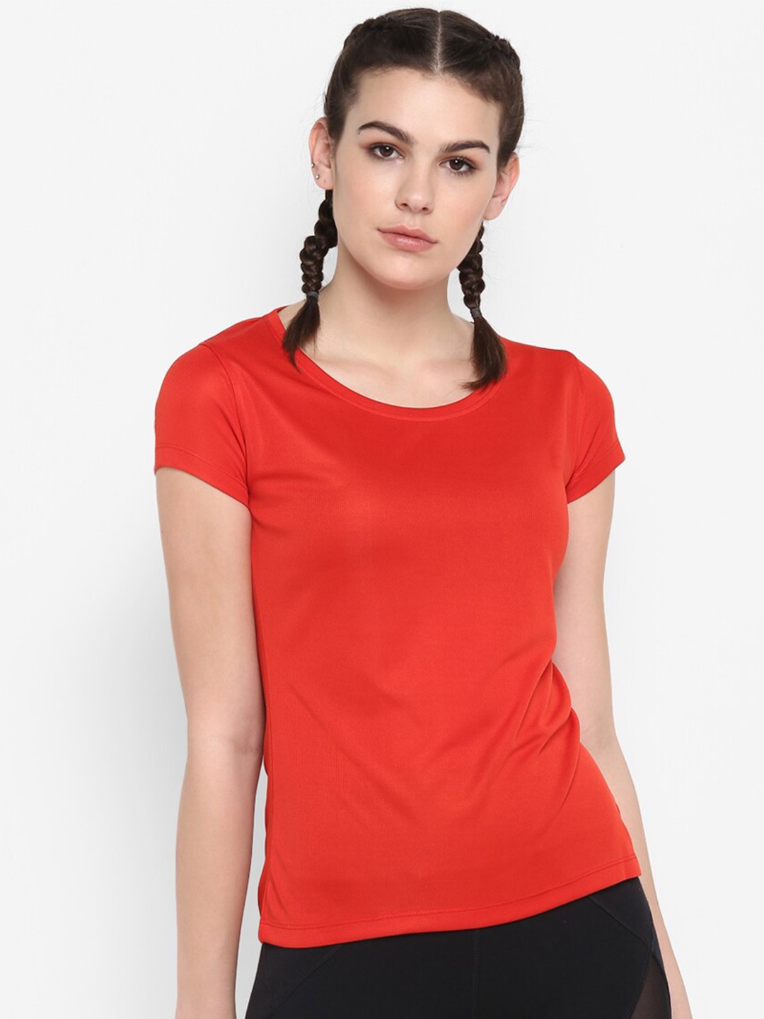 

ScoldMe Women Orange Slim Fit T-shirt