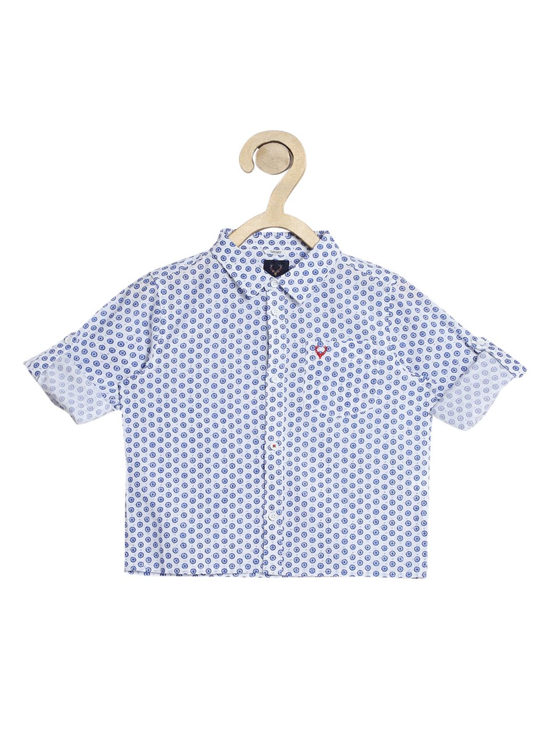 

Allen Solly Junior Boys Blue Slim Fit Printed Casual Shirt