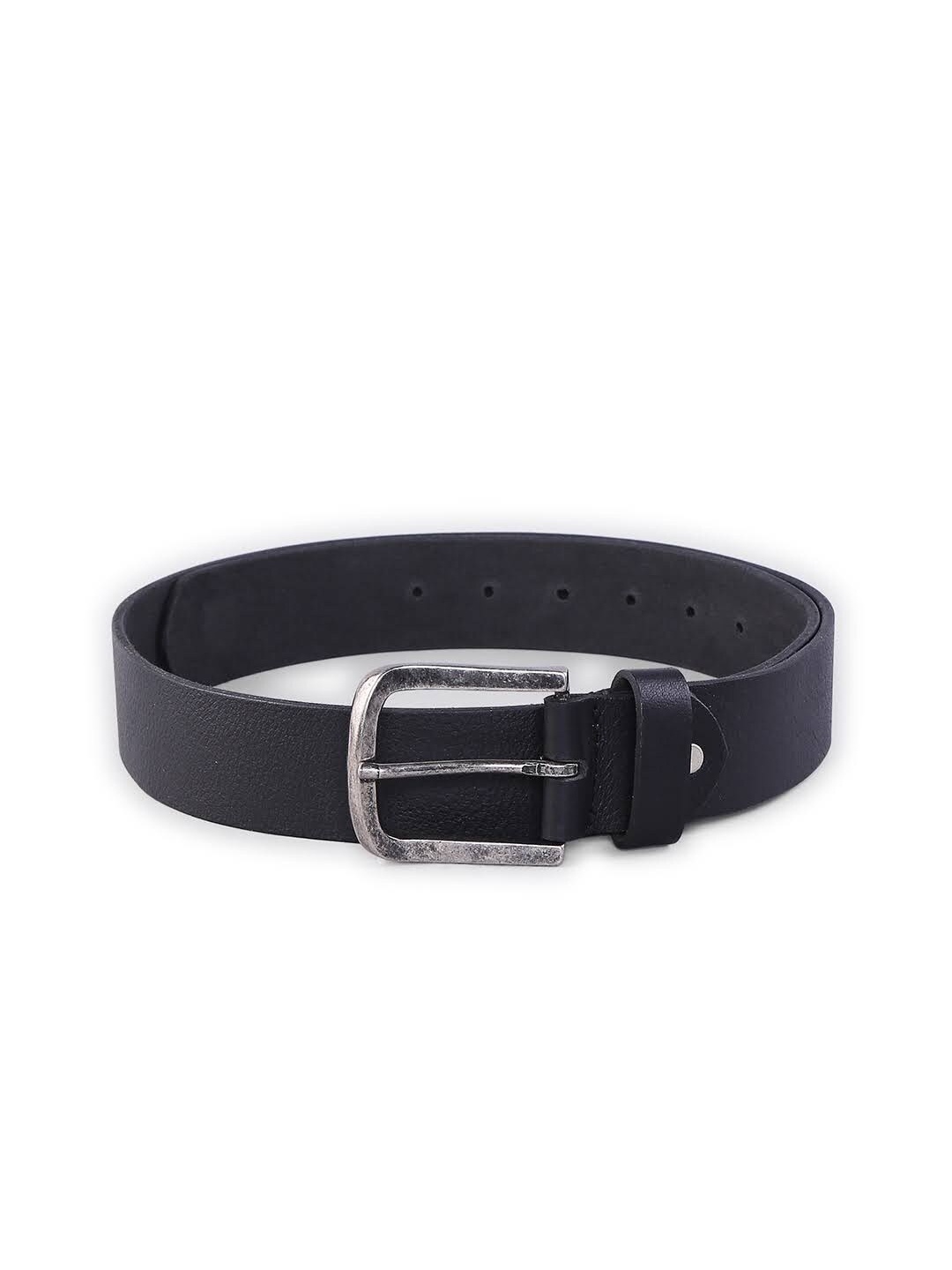 

SPYKAR Men Black Textured Leather Belt