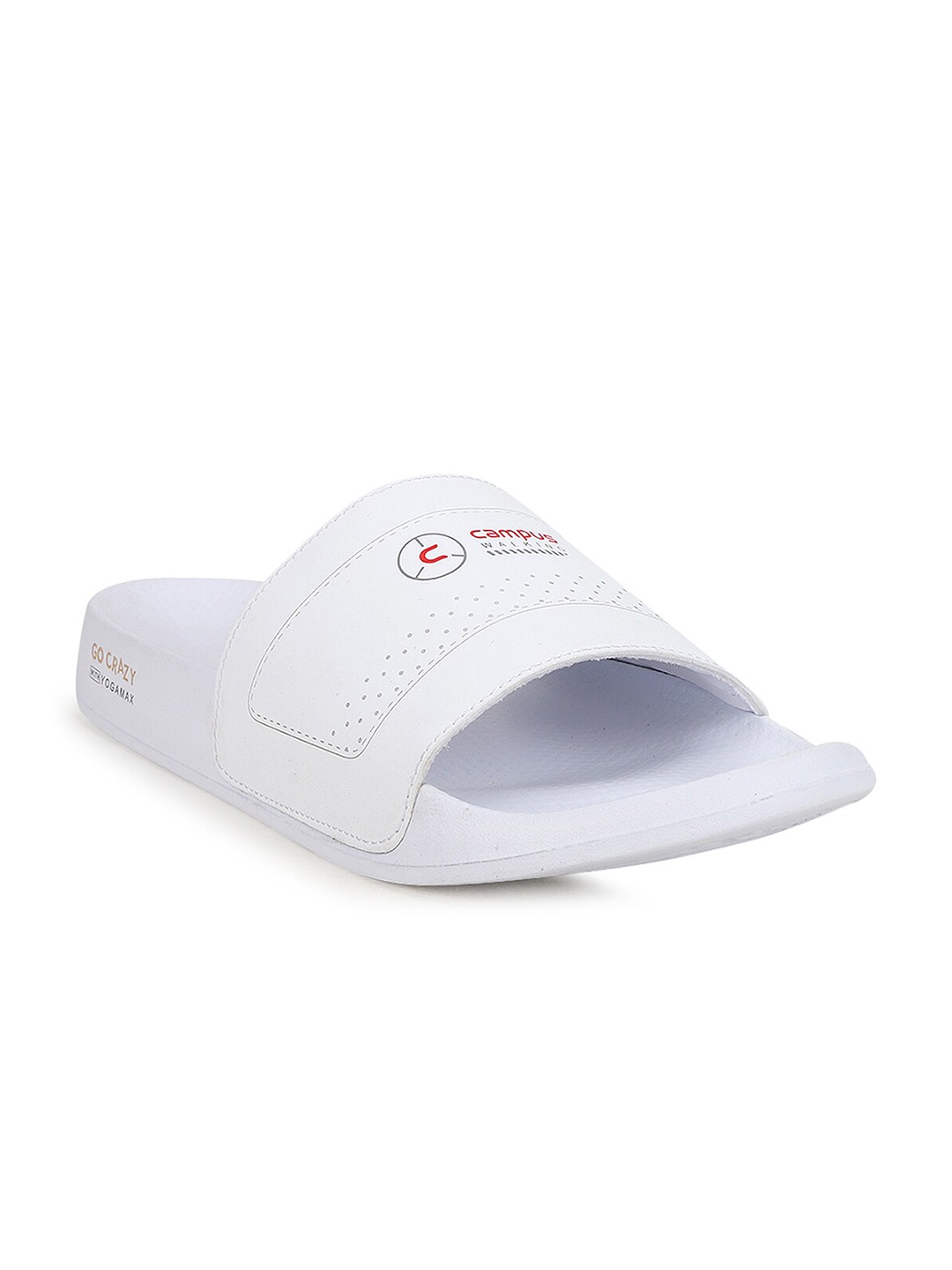 

Campus Men White Synthetic Sliders