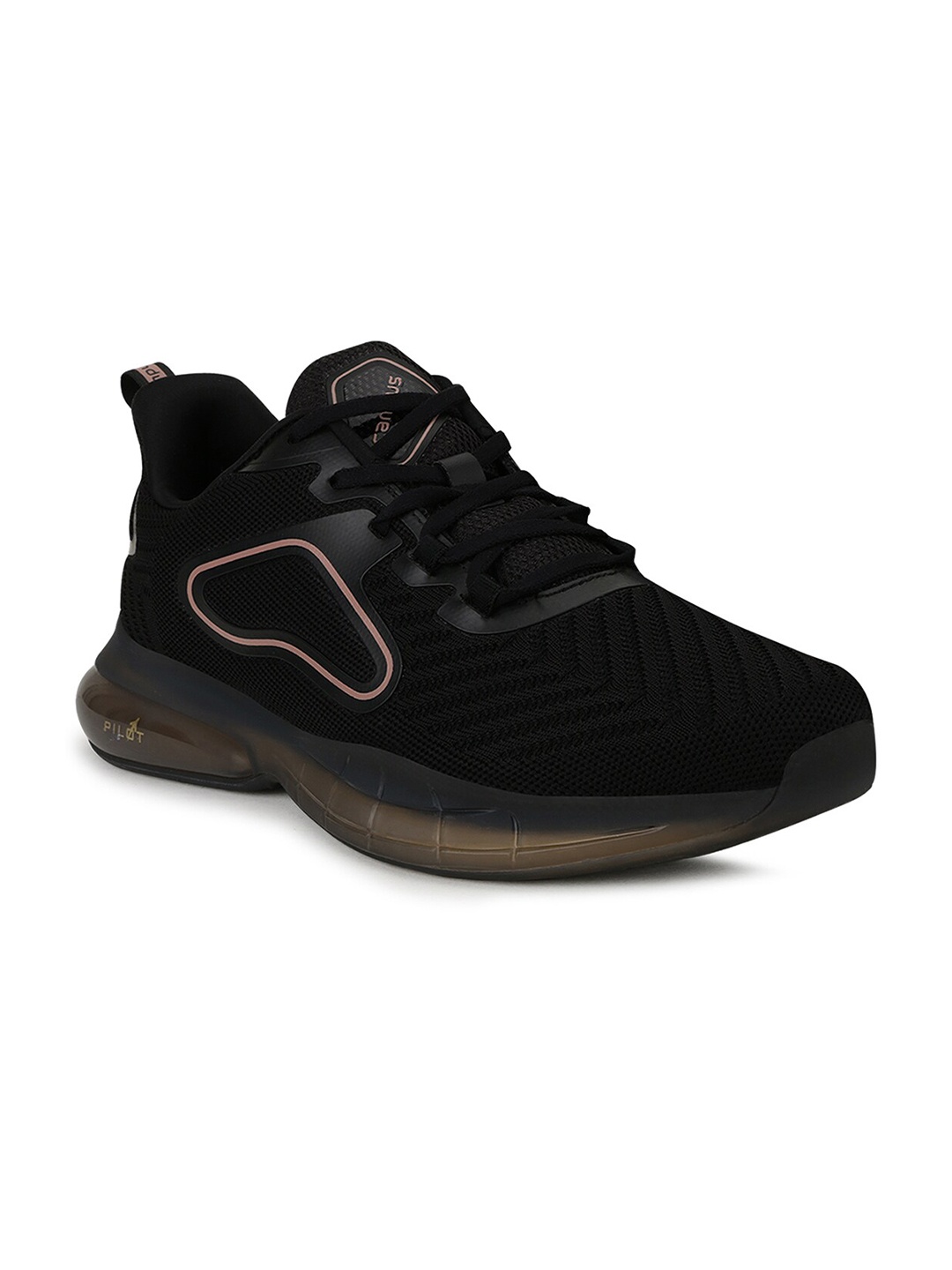 

Campus Men Black Mesh Running Shoes