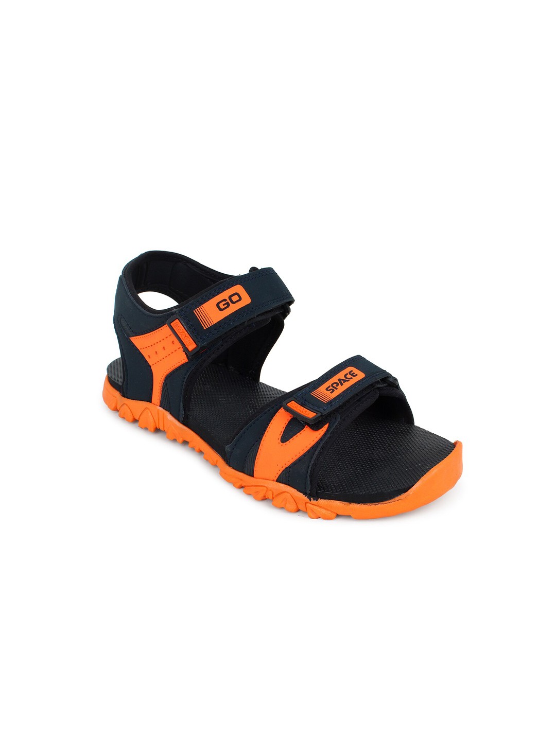

Space Men Navy Blue & Orange Sports Sandals