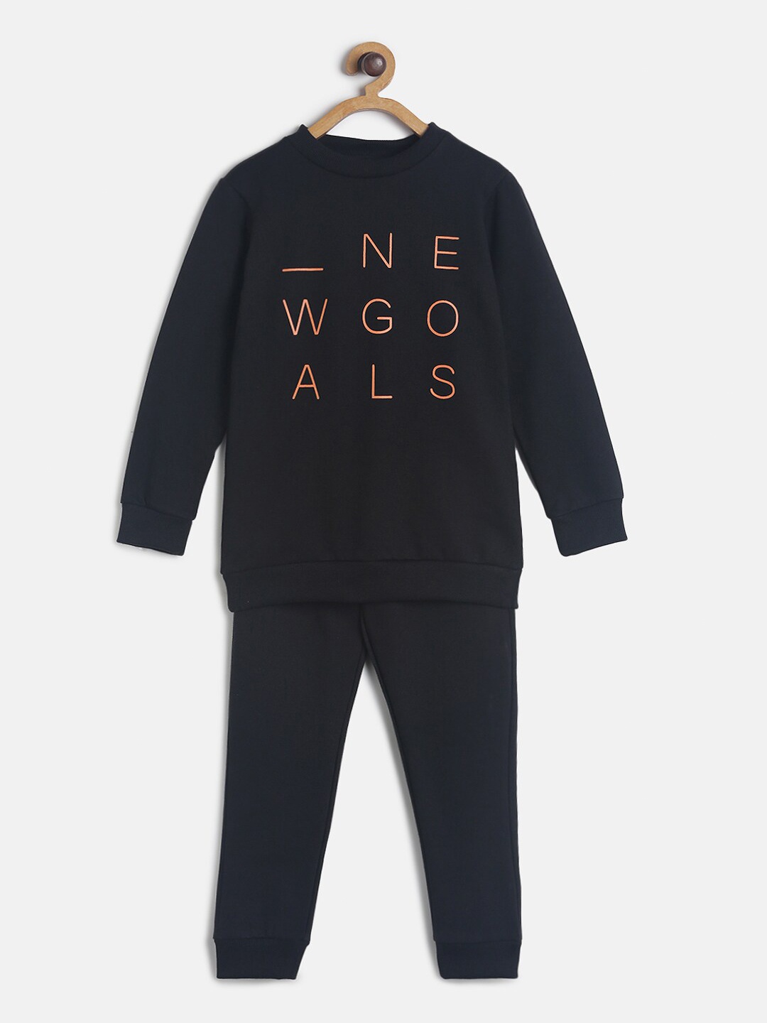 

TALES & STORIES Boys Black Printed T-shirt with Pyjamas