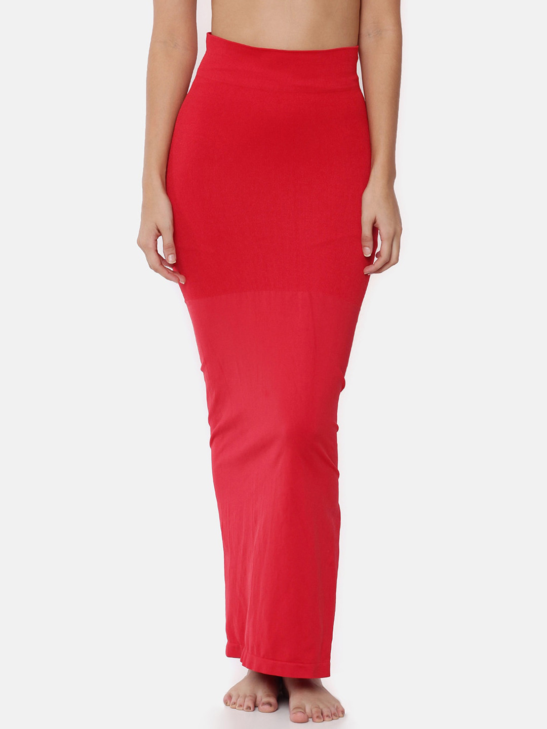 

GOLDSTROMS Women Red Solid Saree Shapewear