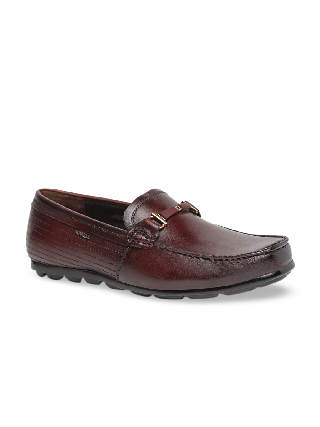 

VON WELLX GERMANY Men Burgundy Leather Loafers