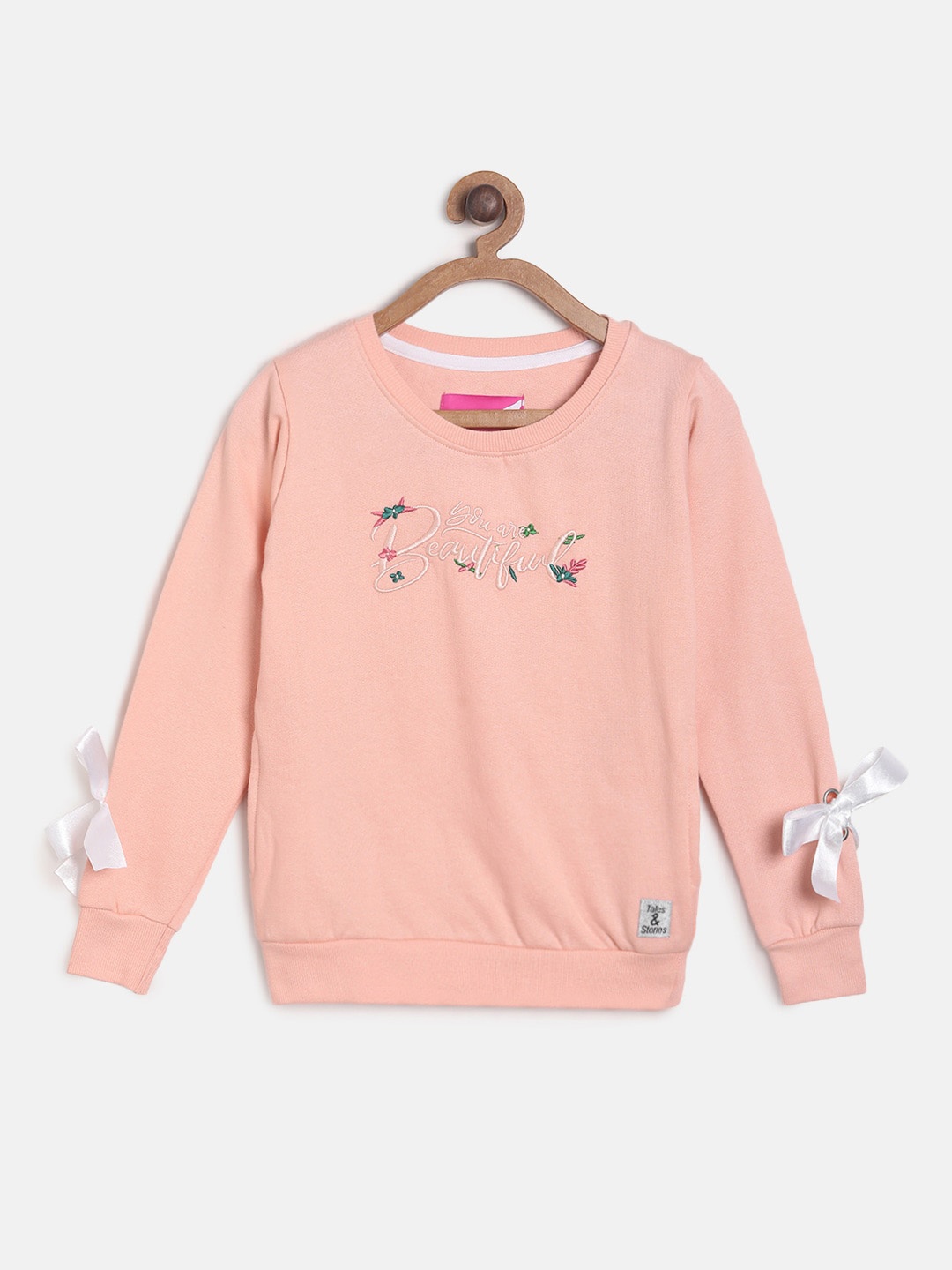 

TALES & STORIES Girls Peach-Coloured Sweatshirt