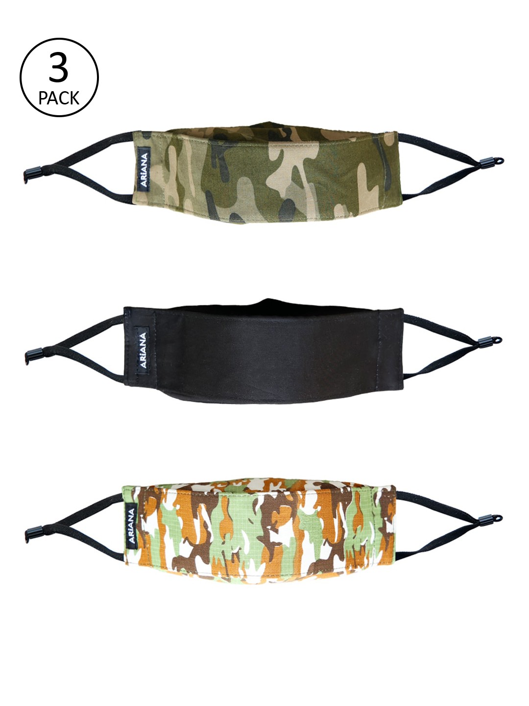 

Ariana Pack Of 3 Unisex 7-Ply 5 Layer SSMMS Filter Reusable Pure Cotton Outdoor Masks, White