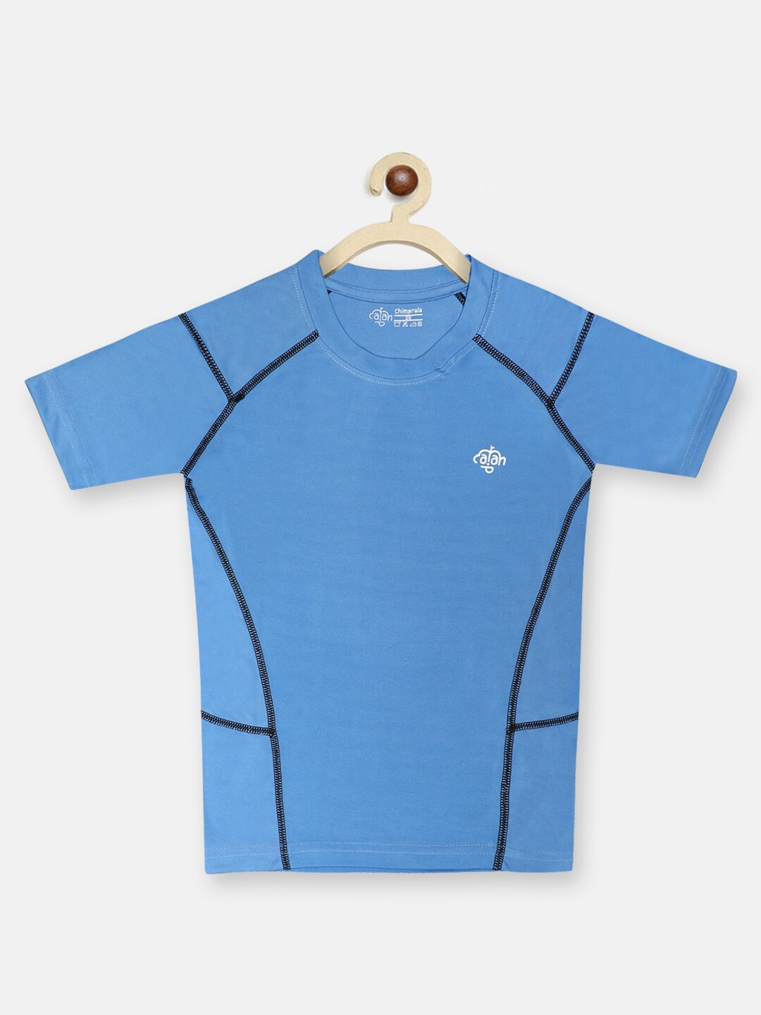 

CHIMPRALA Boys Blue & Black Sports T-shirt