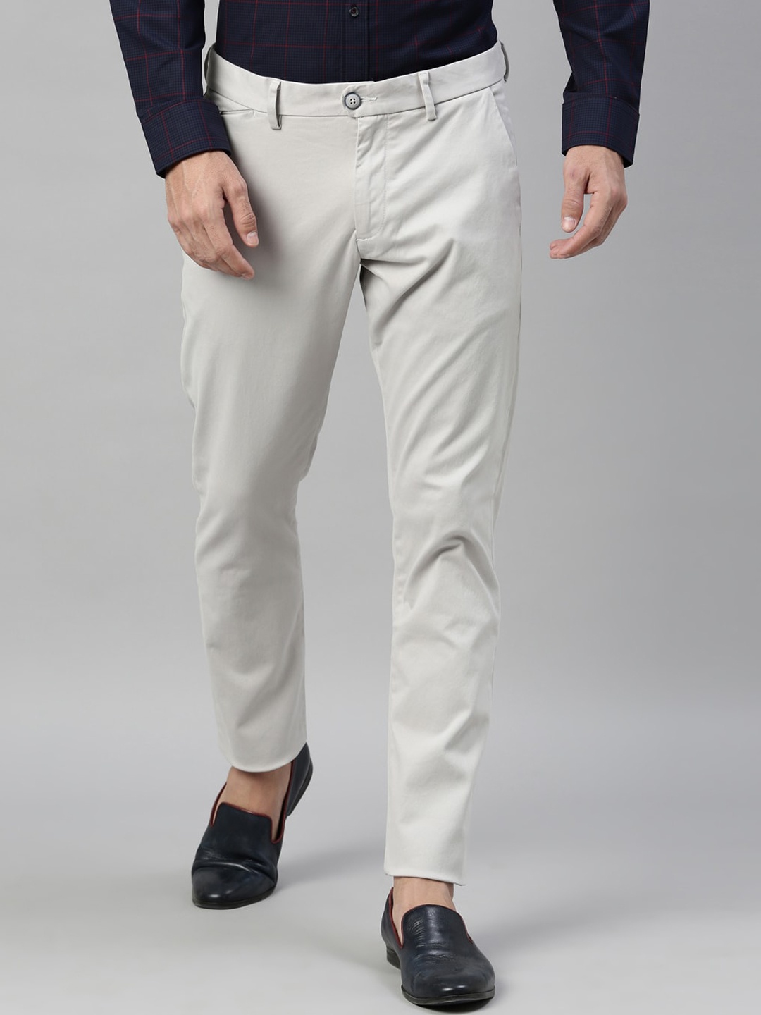 

RARE RABBIT Men Grey Regular Trousers Regular Trousers