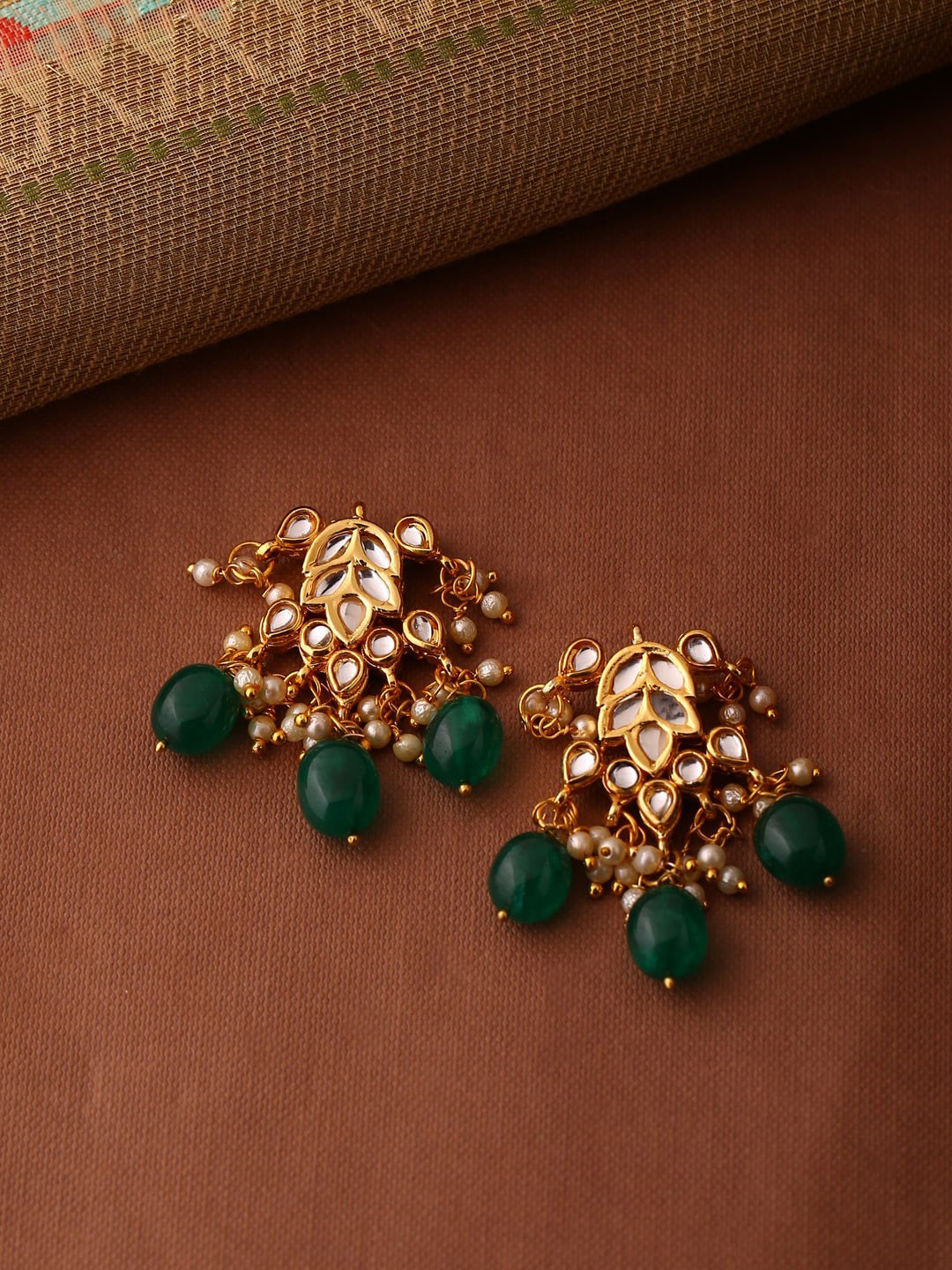 

Shoshaa Gold-Plated Handcrafted Drop Earrings