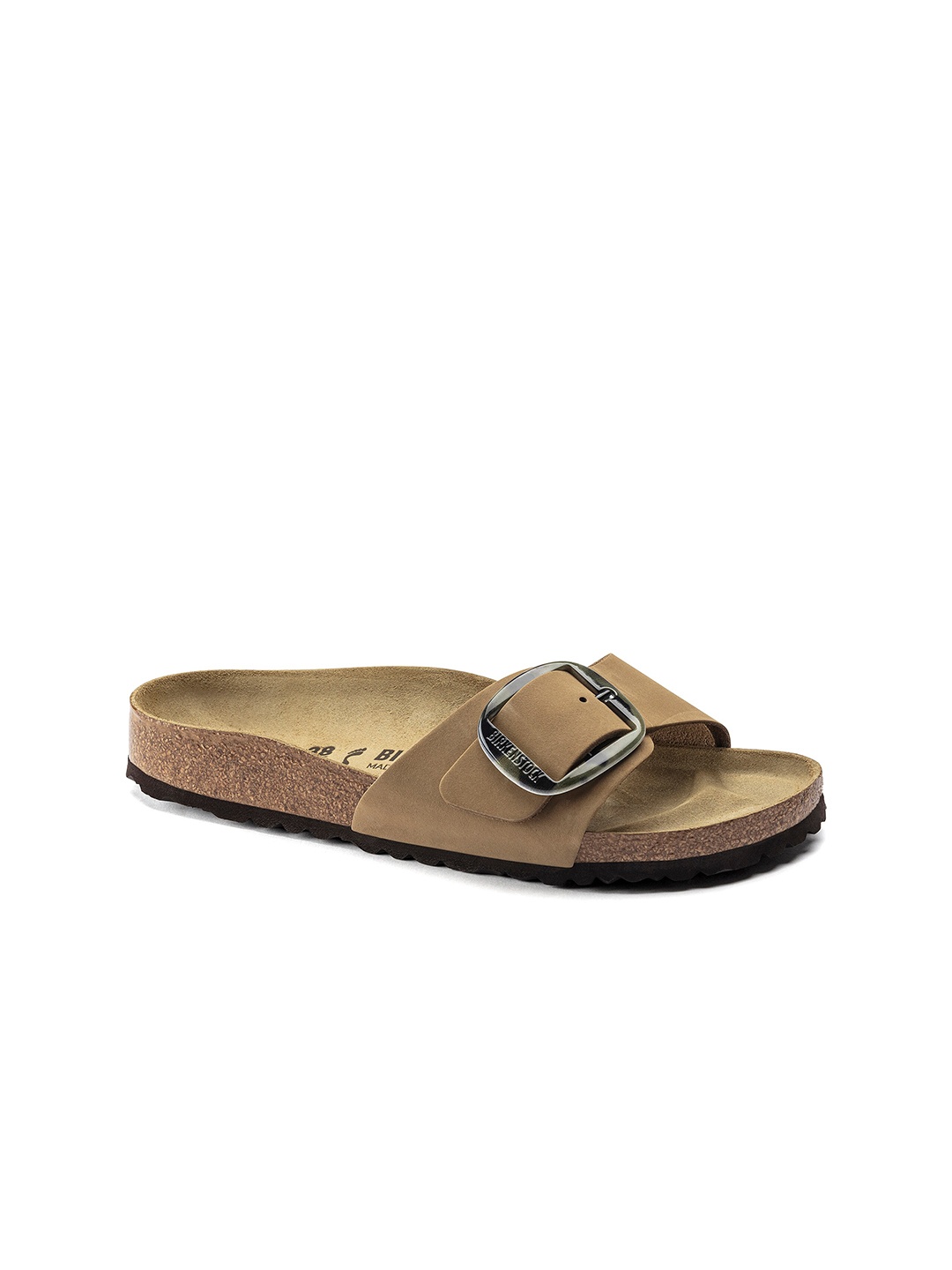 

Birkenstock Women Madrid Big Buckle Nubuck Leather Green Narrow Width Sandals