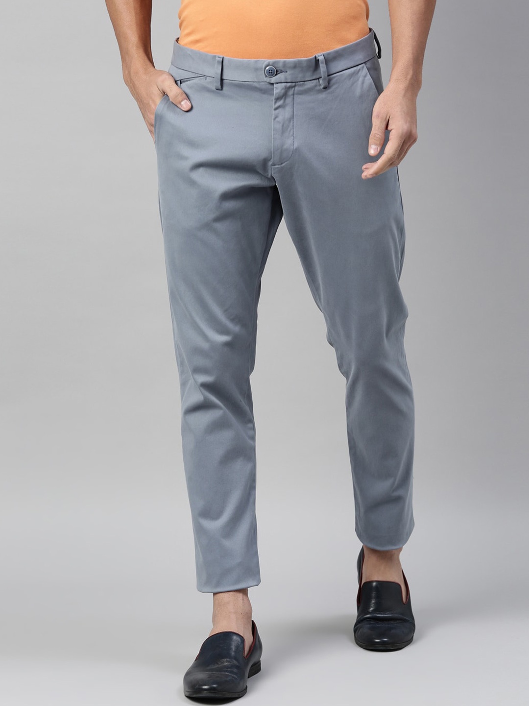 

RARE RABBIT Men Blue Regular Trousers Regular Trousers