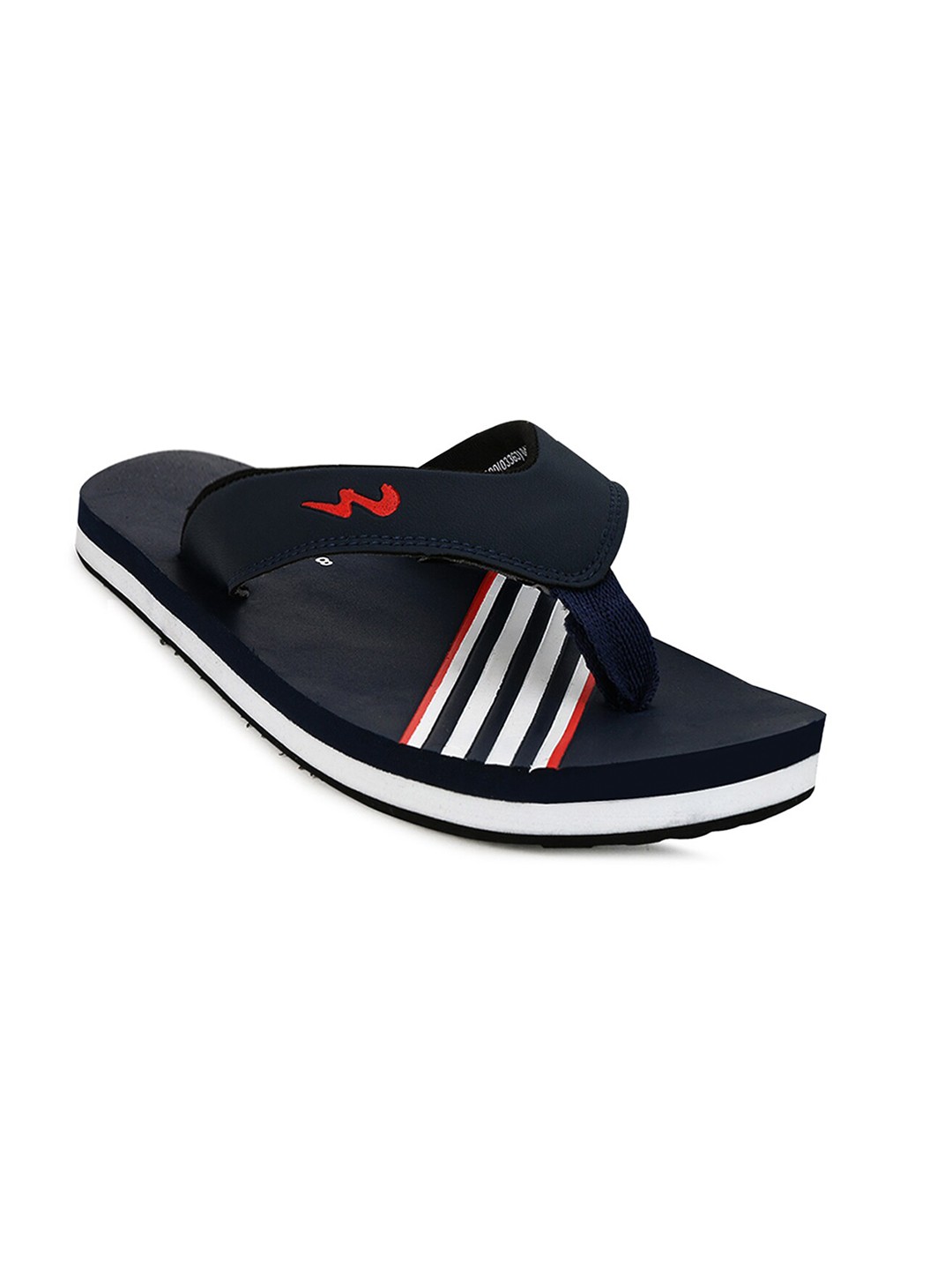 

Campus Men Black & Red Printed Thong Flip-Flops