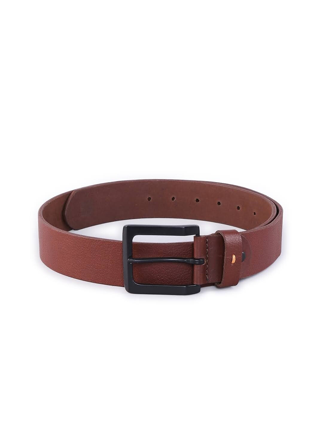 

SPYKAR Men Brown Textured Leather Belt